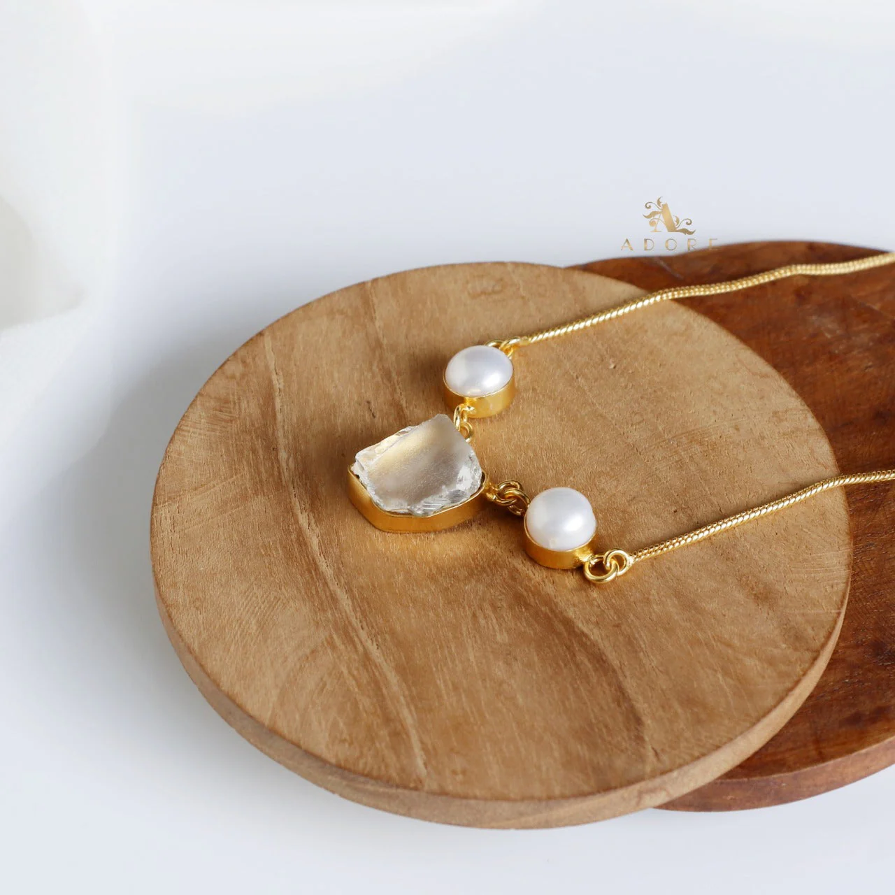 Fresh Water Pearl With Raw Stone Neckpiece - Image 28