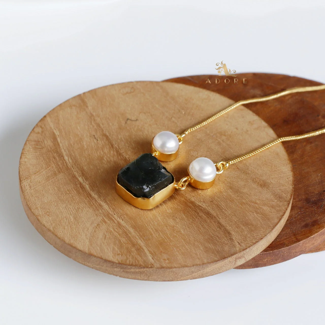 Fresh Water Pearl With Raw Stone Neckpiece - Image 31