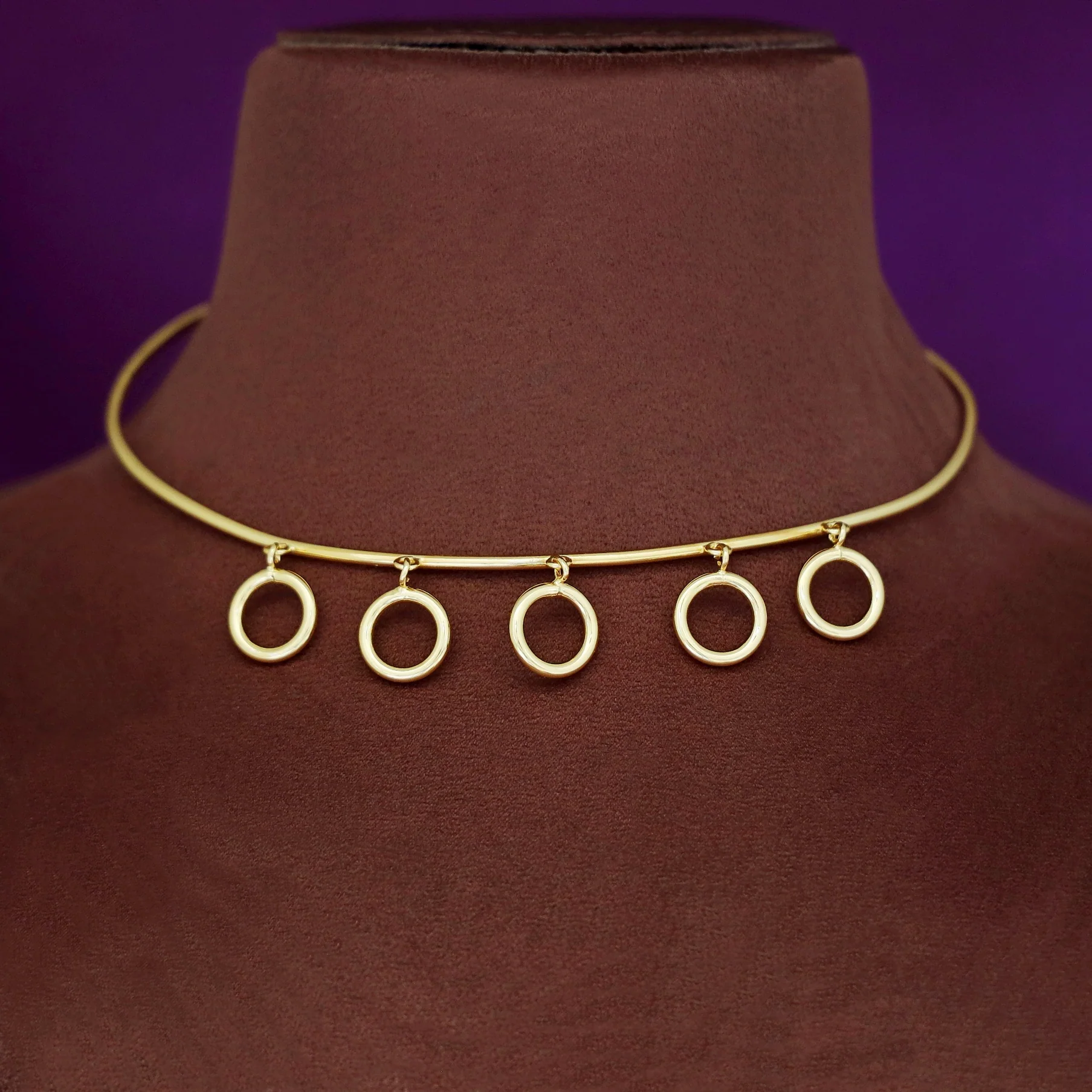 Gargi Golden Circle Hanging Neck Cuff - Image 2