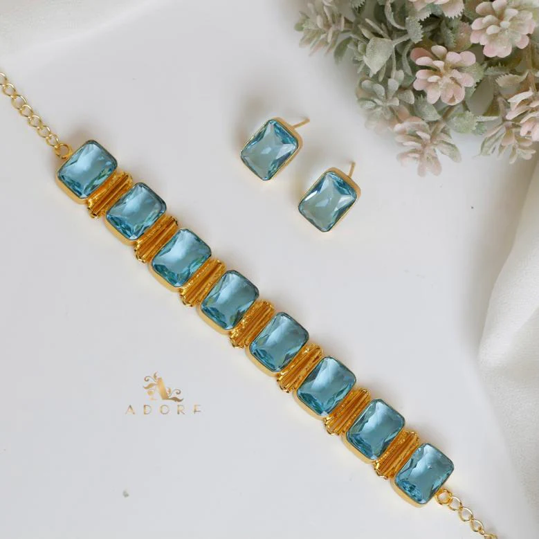 Gayal Glossy Rectangle Choker With Stud - Image 11