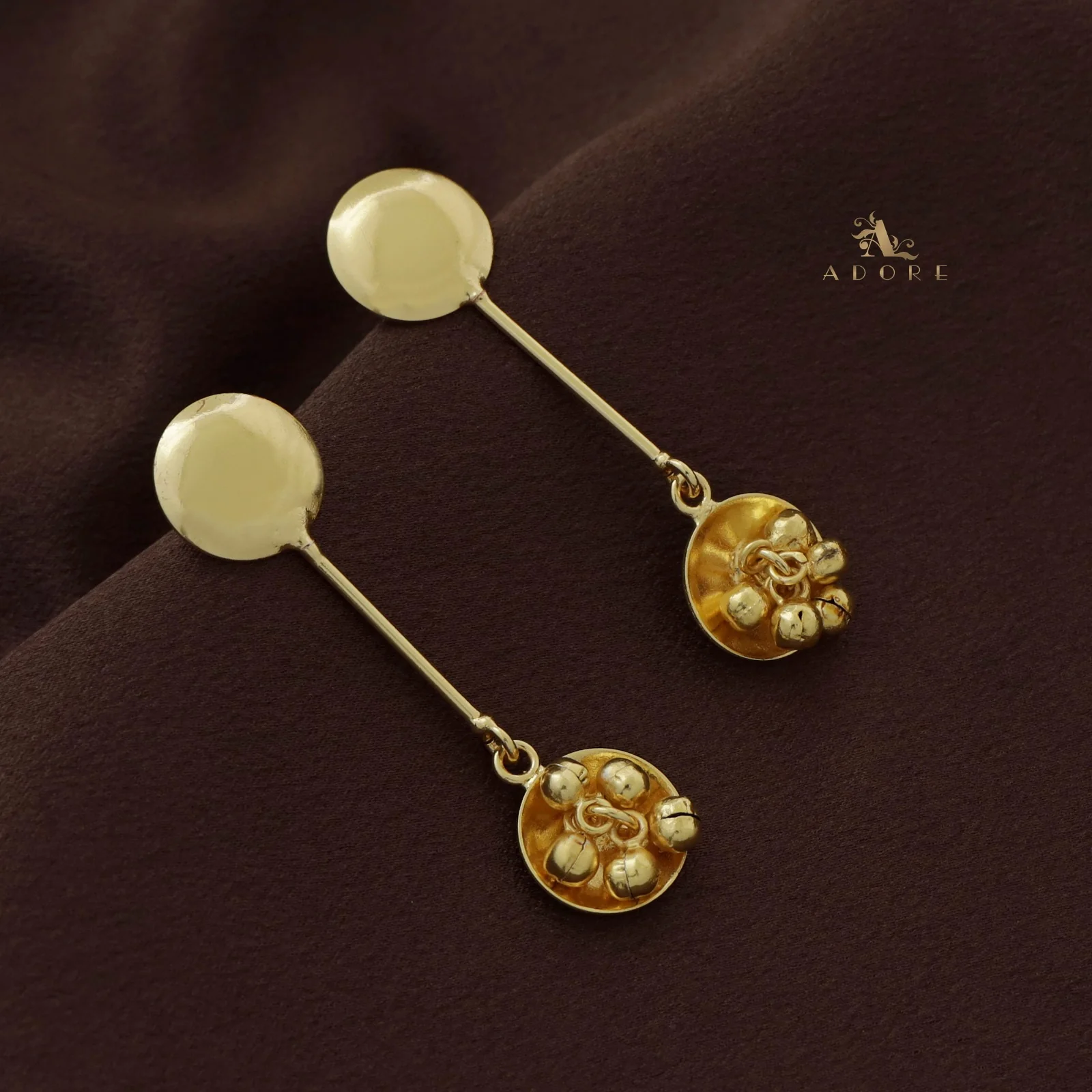 Ghungroo Stick Neck Cuff / Neckpiece With Earring - Image 3