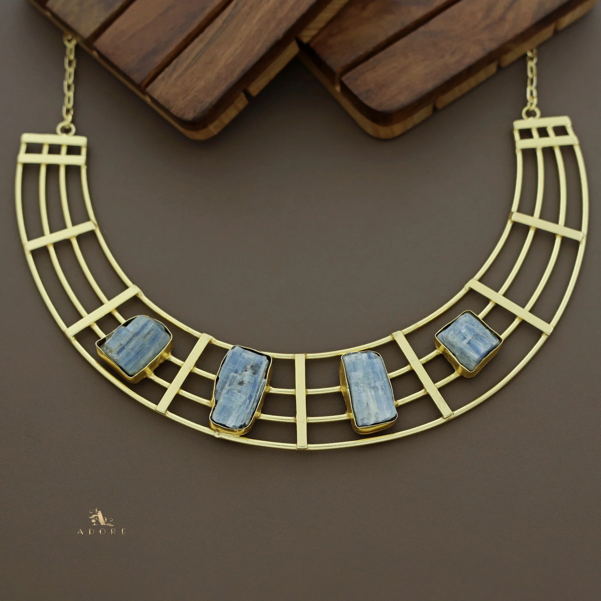 Stuti Golden Tetra Raw Stone Neckpiece - Image 8