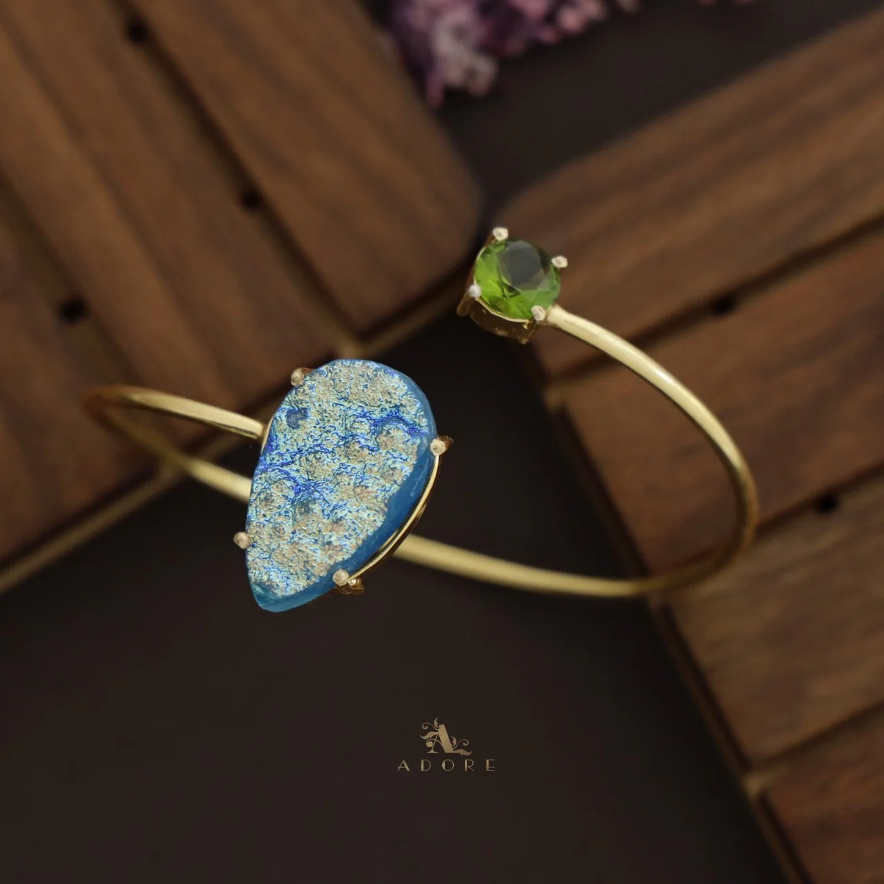 Glittery Multi Shaped Druzy Stone Bangles - Image 10
