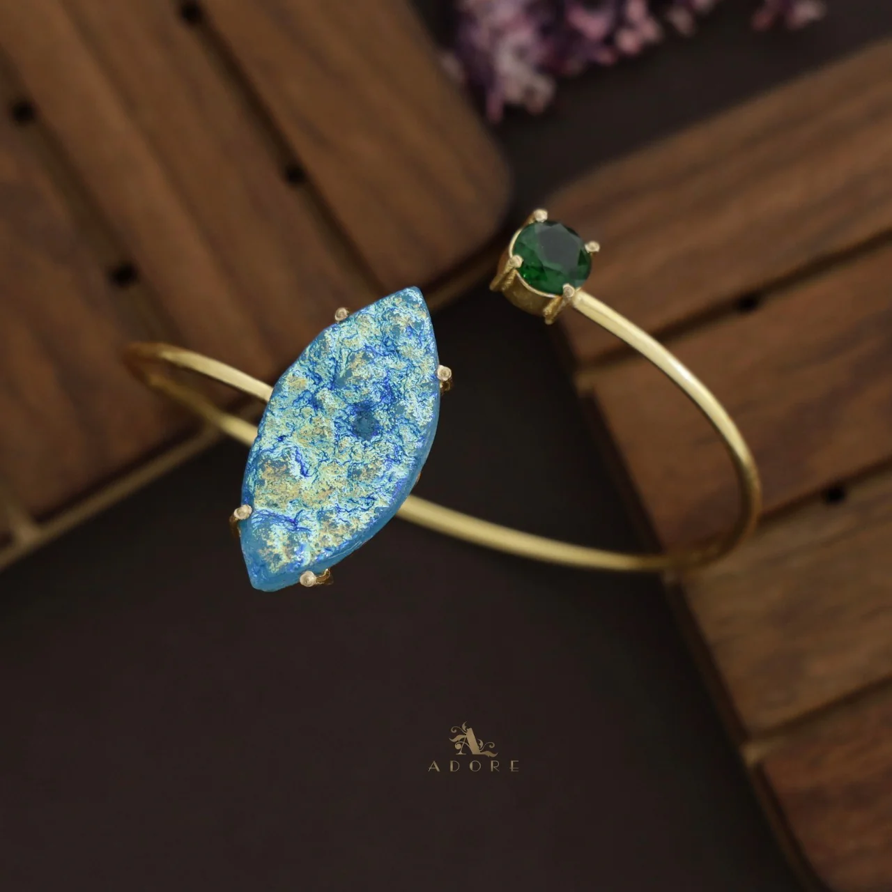 Glittery Multi Shaped Druzy Stone Bangles - Image 12