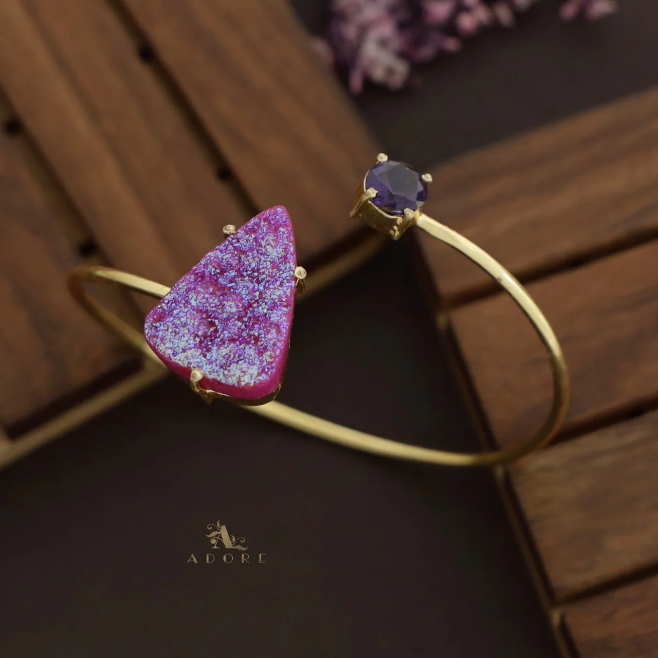 Glittery Multi Shaped Druzy Stone Bangles - Image 14