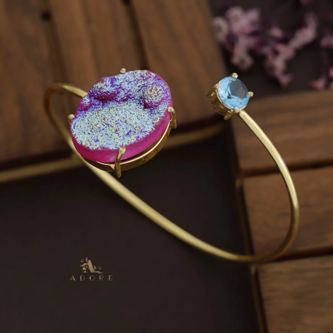 Glittery Multi Shaped Druzy Stone Bangles - Image 15