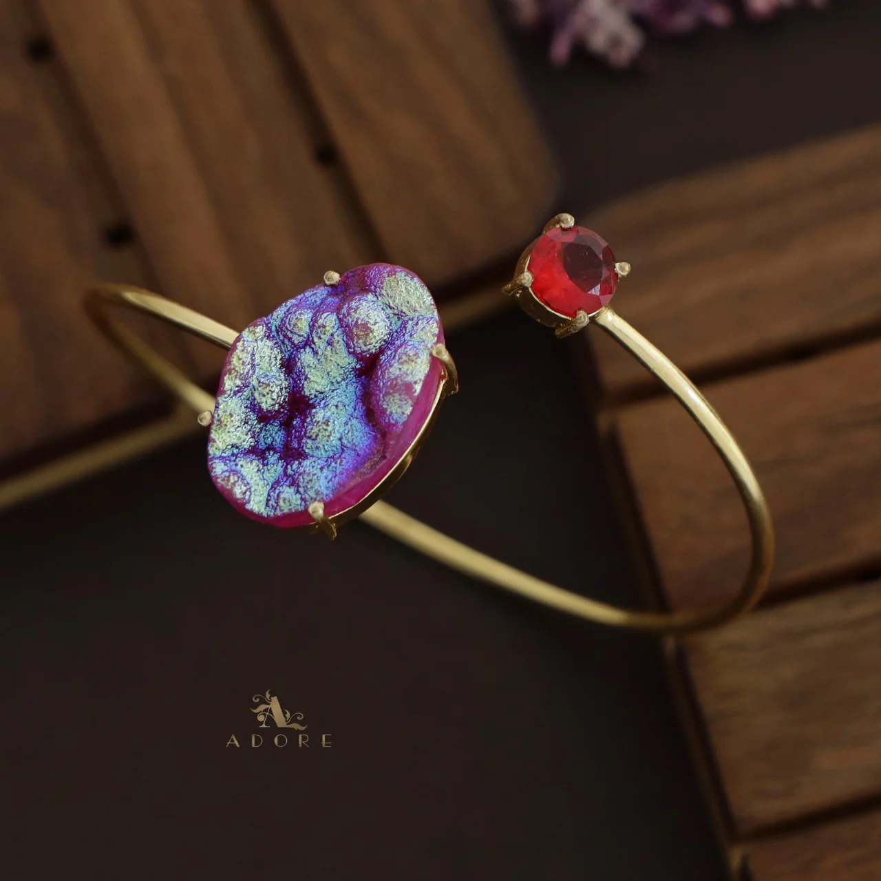 Glittery Multi Shaped Druzy Stone Bangles - Image 16