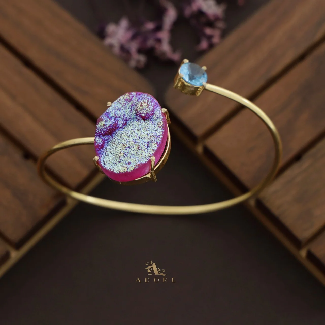 Glittery Multi Shaped Druzy Stone Bangles - Image 18