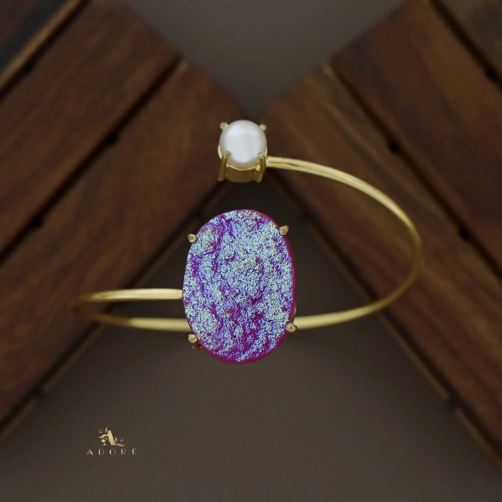 Glittery Multi Shaped Druzy Stone Bangles - Image 19