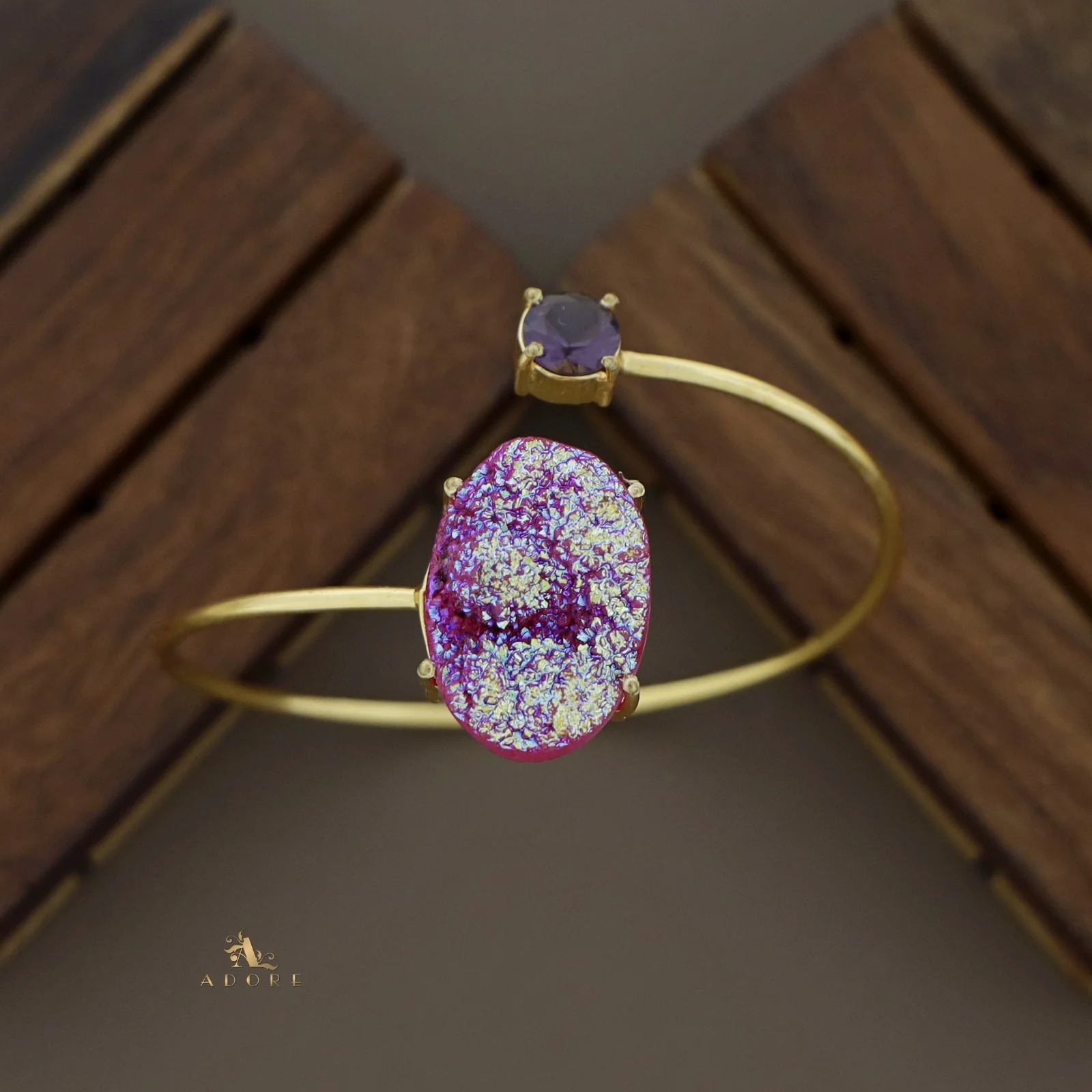 Glittery Multi Shaped Druzy Stone Bangles - Image 21