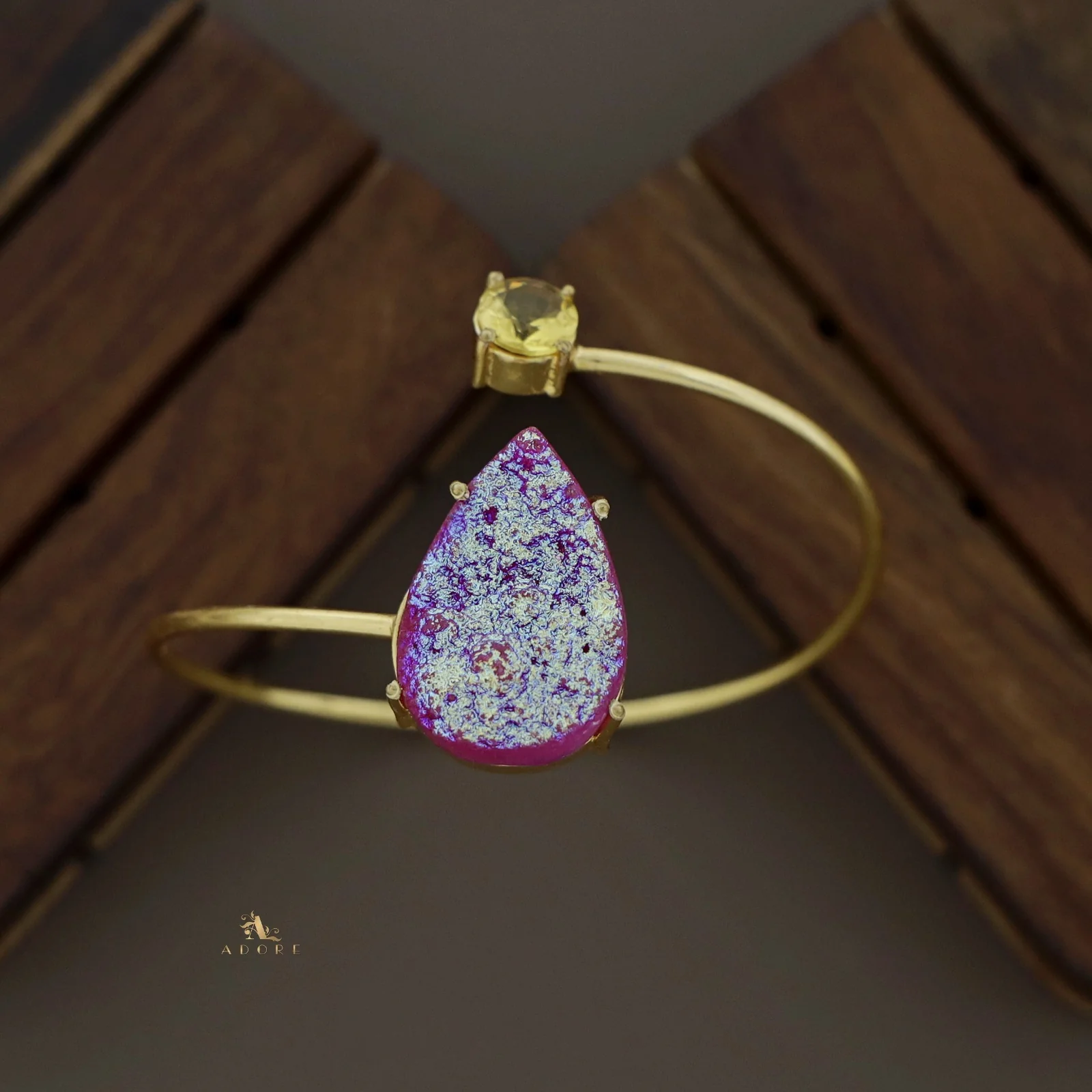 Glittery Multi Shaped Druzy Stone Bangles - Image 23