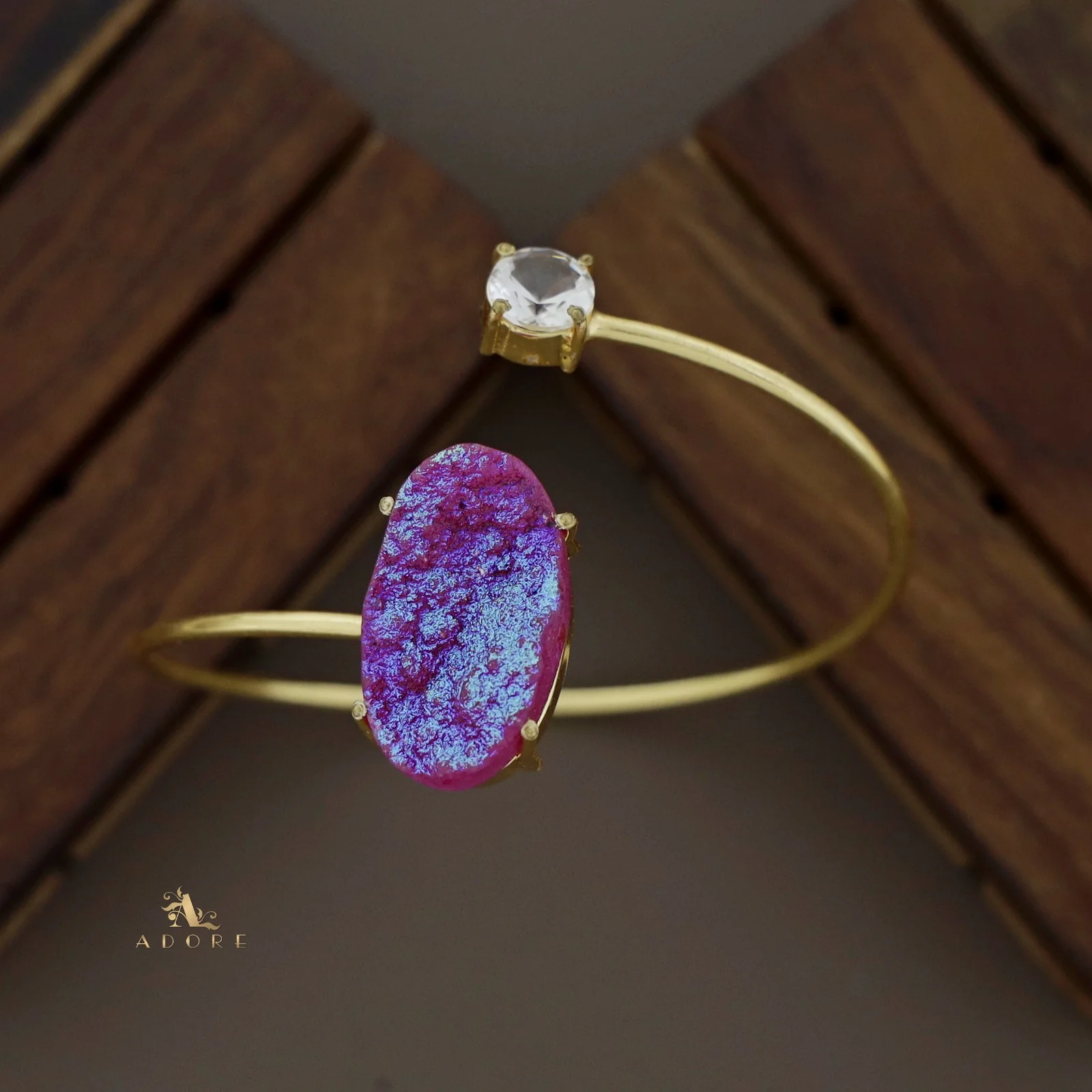 Glittery Multi Shaped Druzy Stone Bangles - Image 25