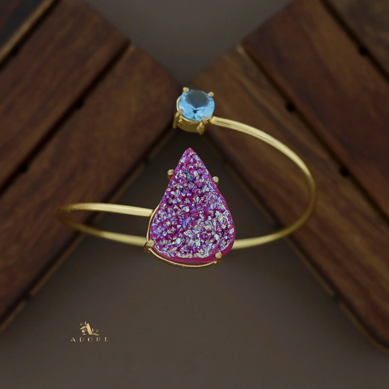 Glittery Multi Shaped Druzy Stone Bangles - Image 26