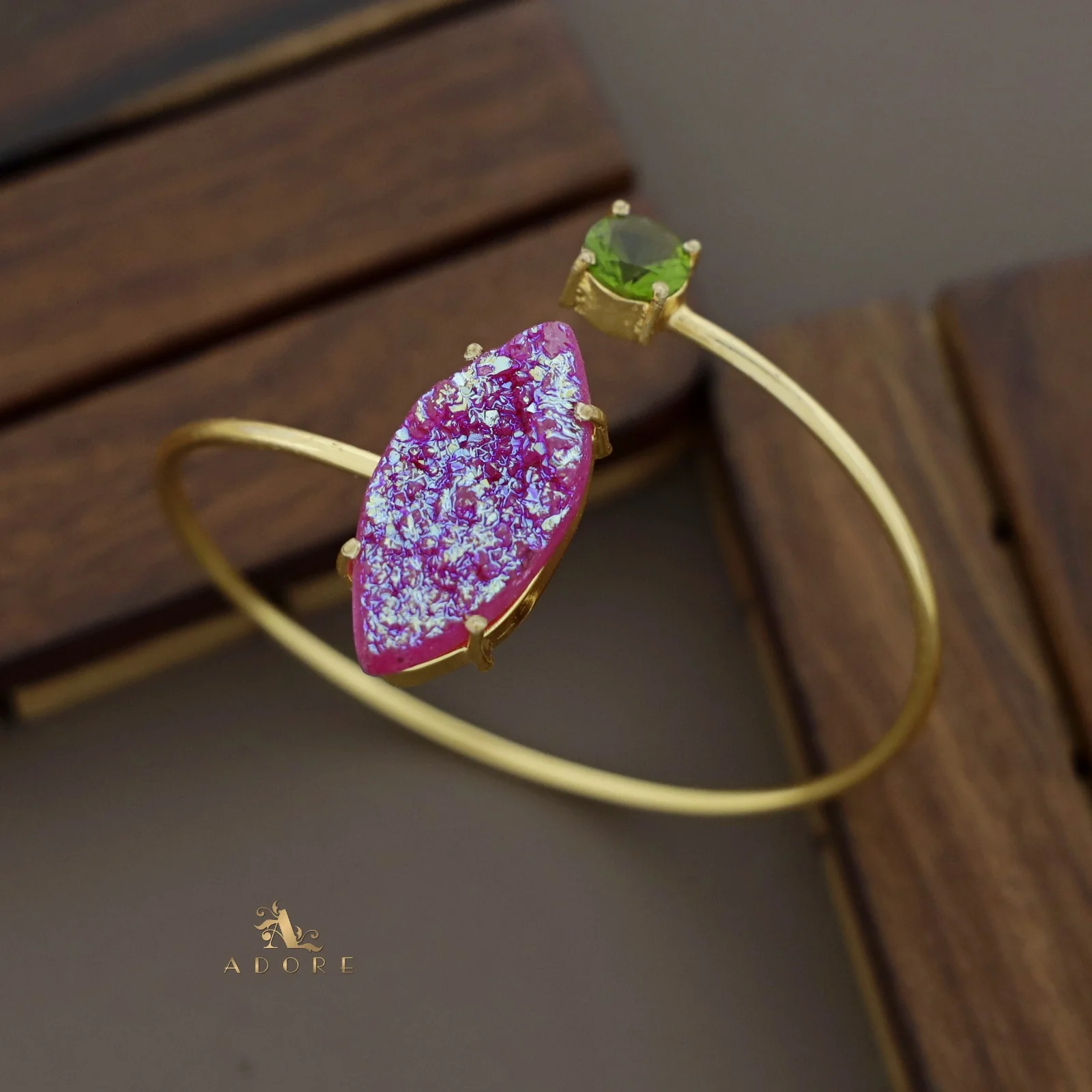 Glittery Multi Shaped Druzy Stone Bangles - Image 27