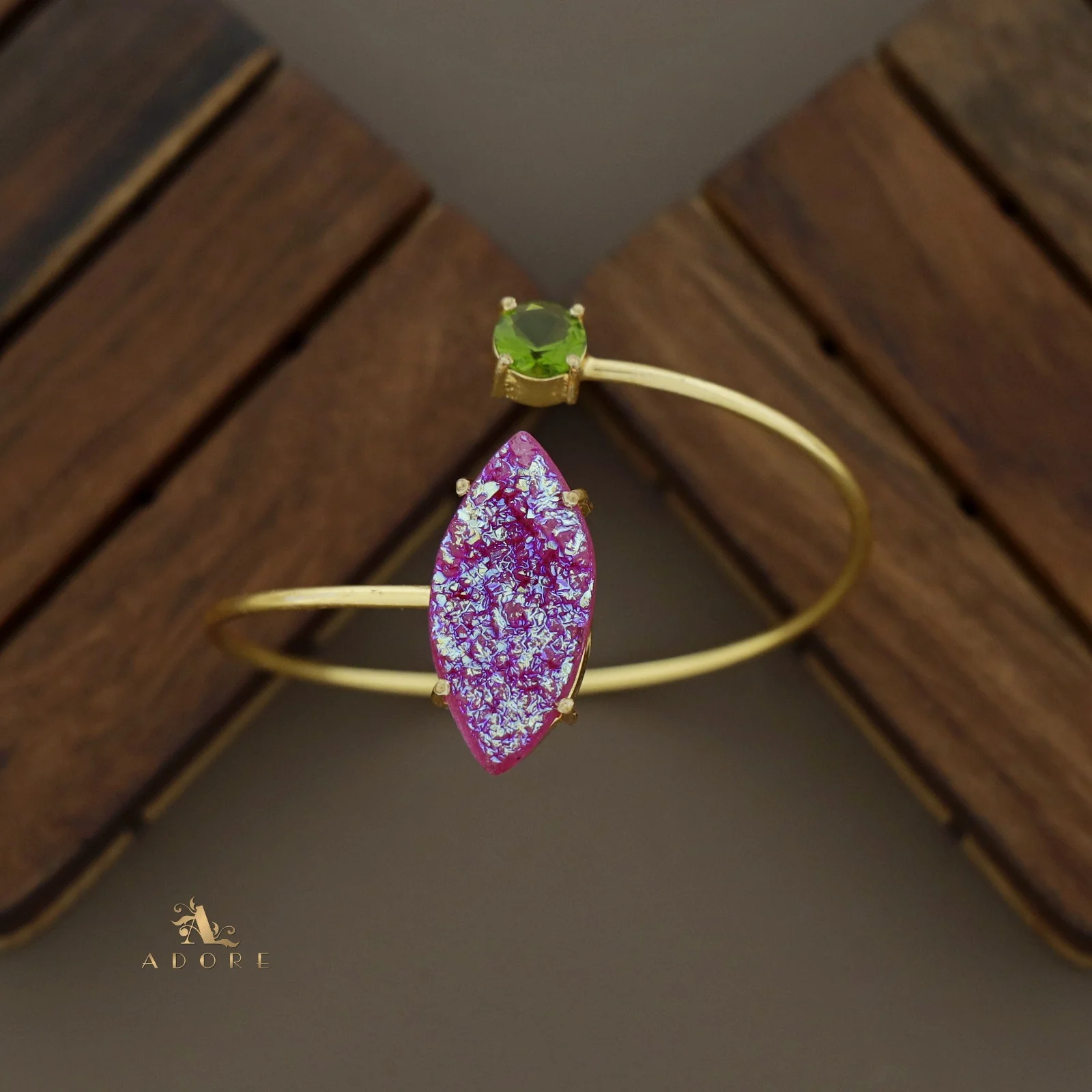 Glittery Multi Shaped Druzy Stone Bangles - Image 29