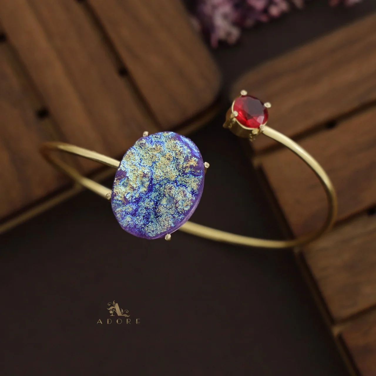 Glittery Multi Shaped Druzy Stone Bangles - Image 4