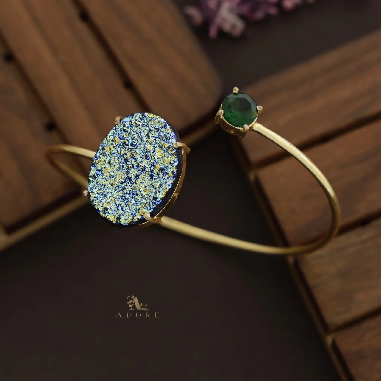 Glittery Multi Shaped Druzy Stone Bangles - Image 7