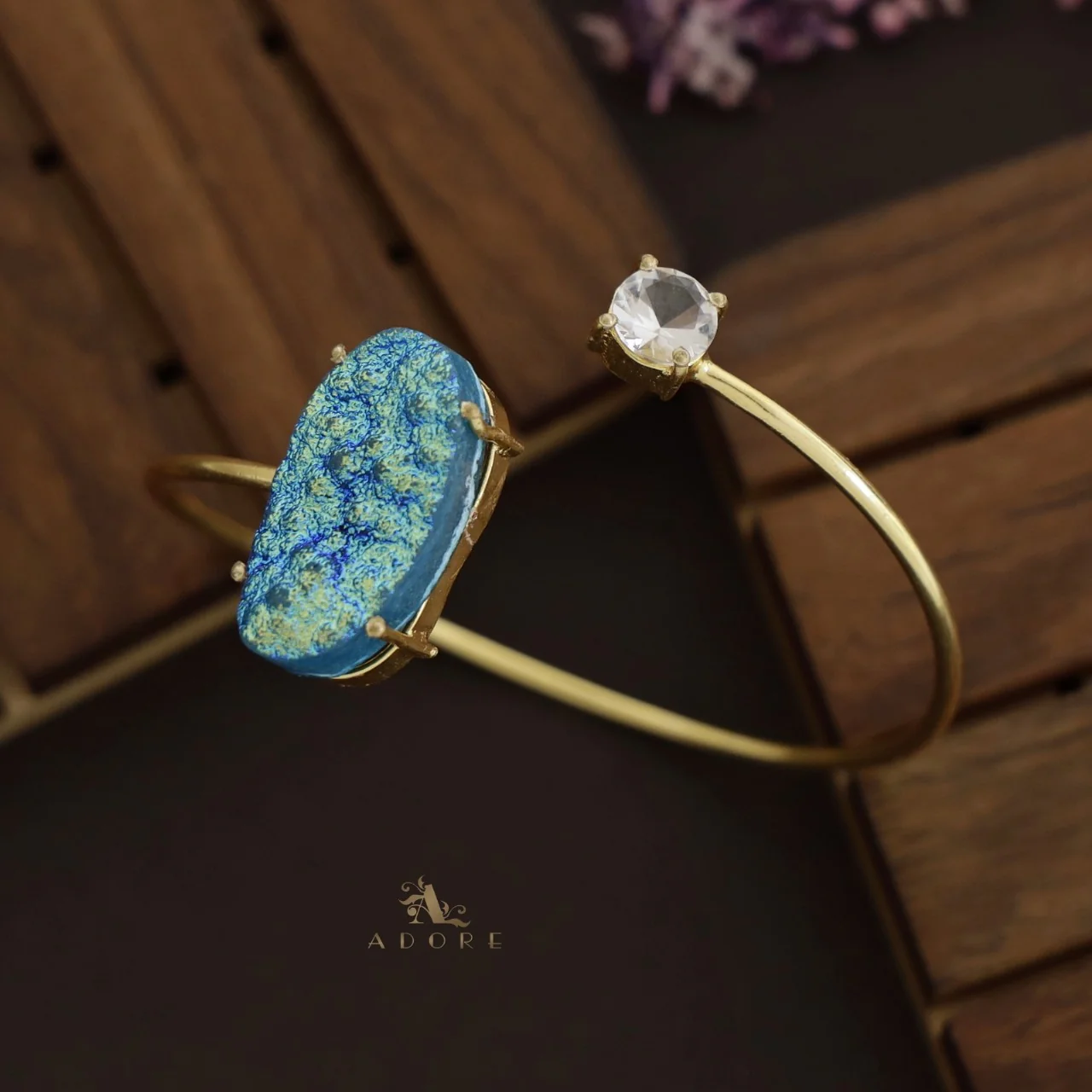 Glittery Multi Shaped Druzy Stone Bangles - Image 9