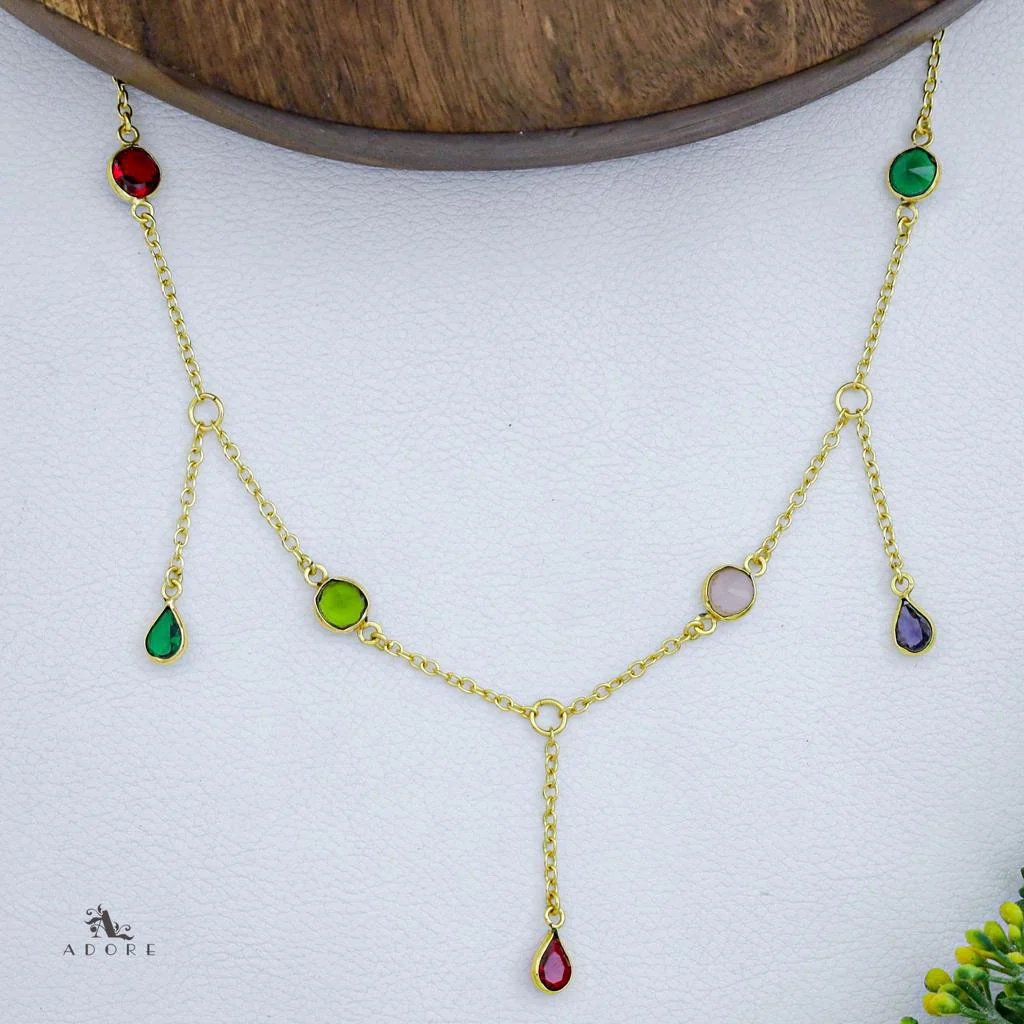 Glossy Drop 7 Stone Neckpiece - Image 12
