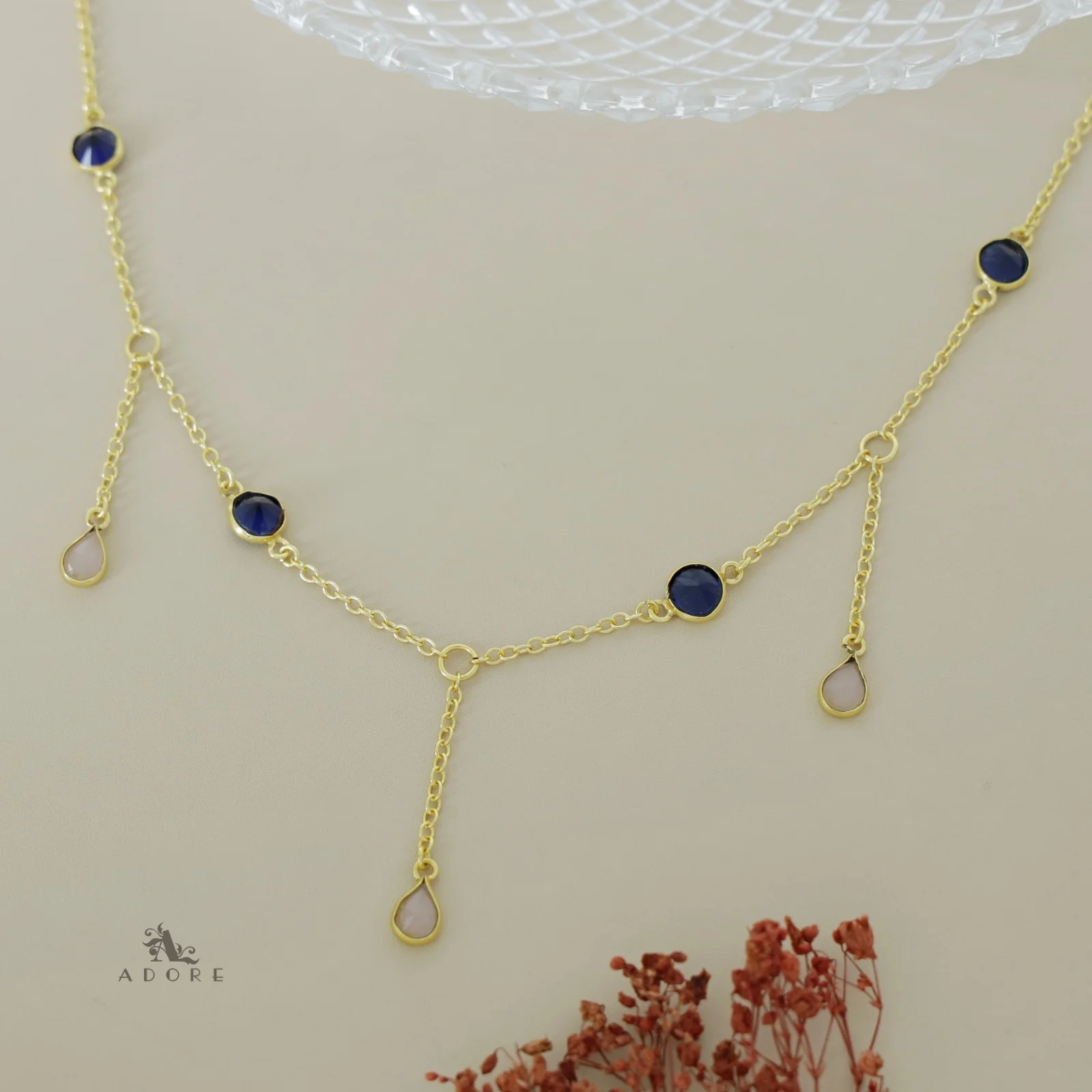 Glossy Drop 7 Stone Neckpiece - Image 8