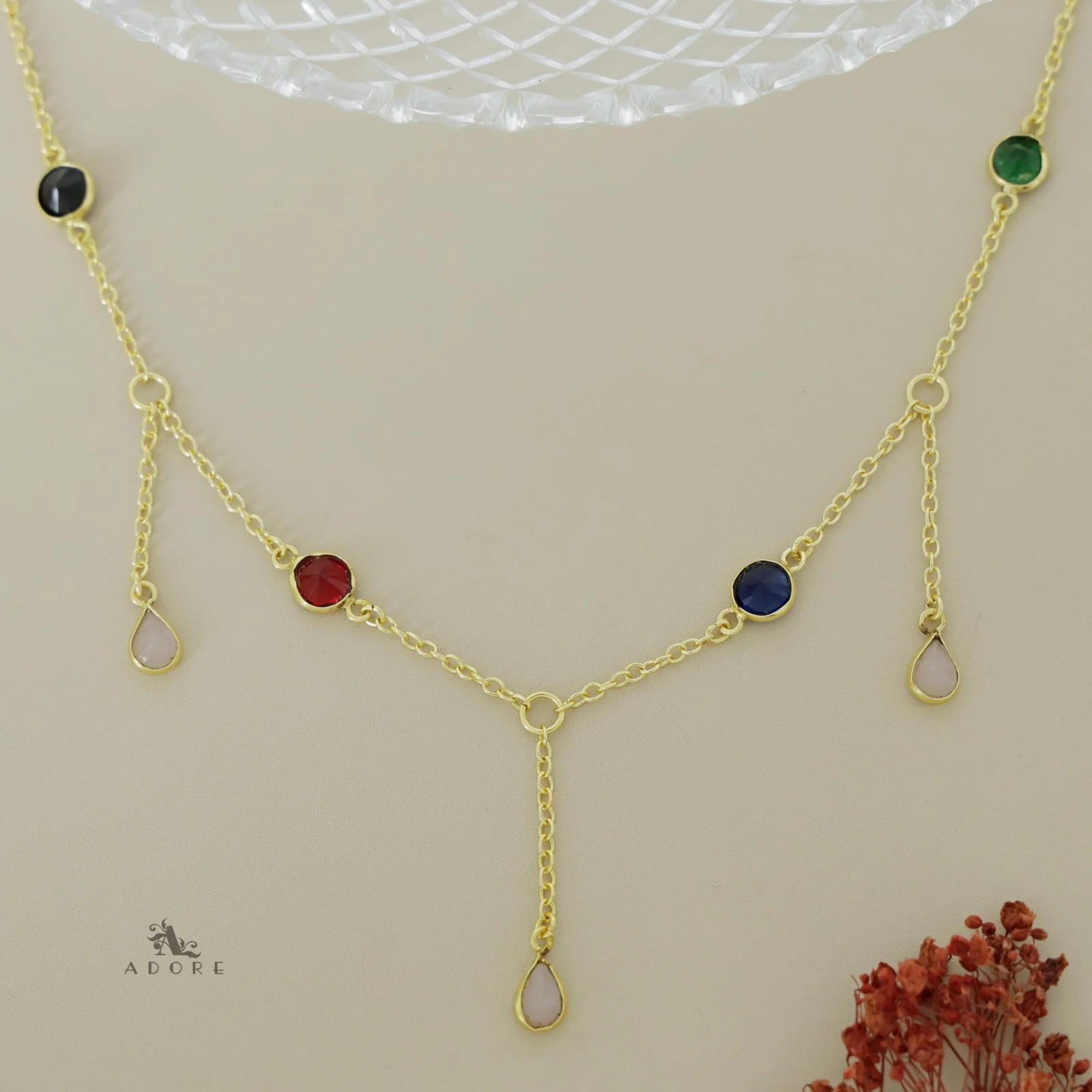 Glossy Drop 7 Stone Neckpiece - Image 9
