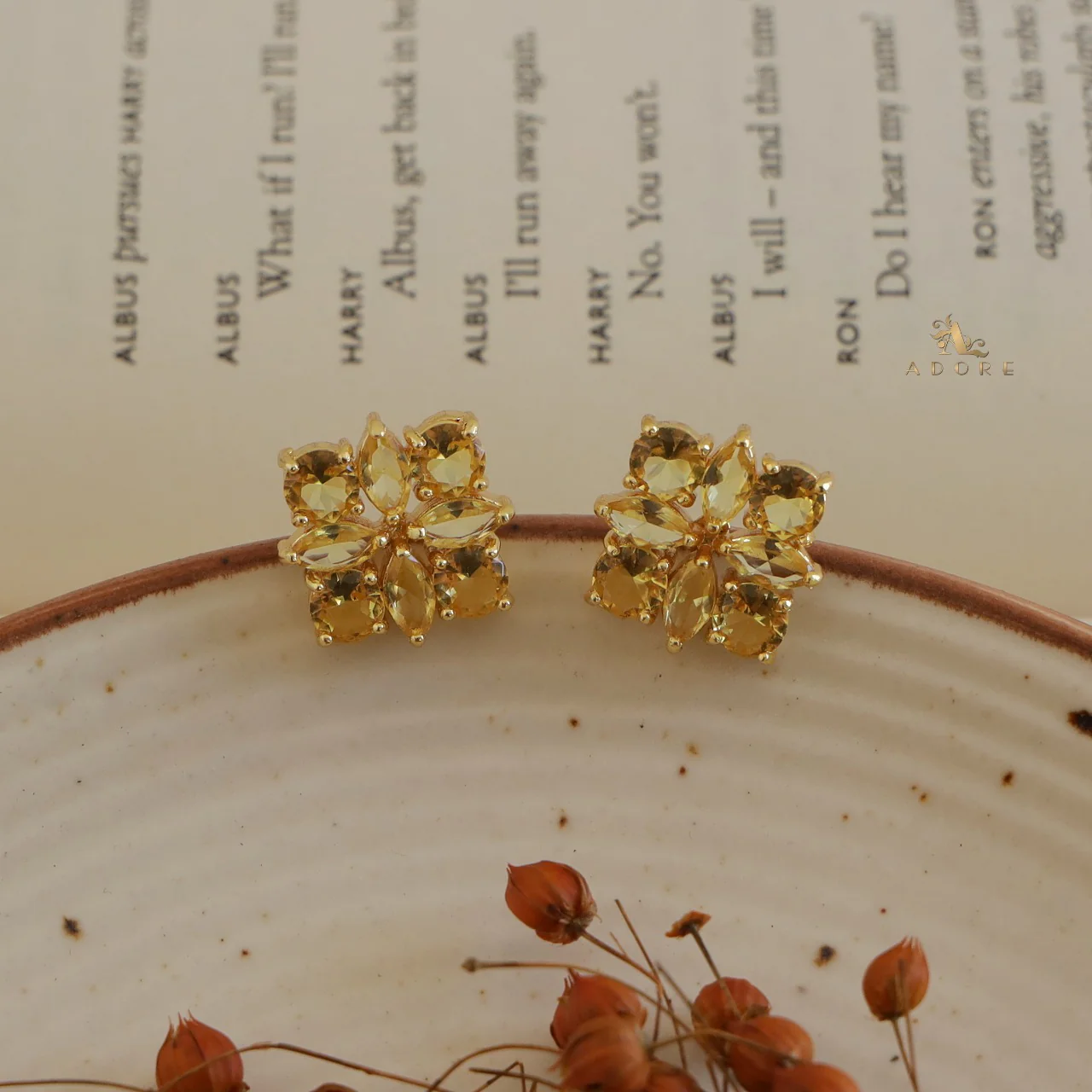 Glossy Floral Radiant Earring - Image 13