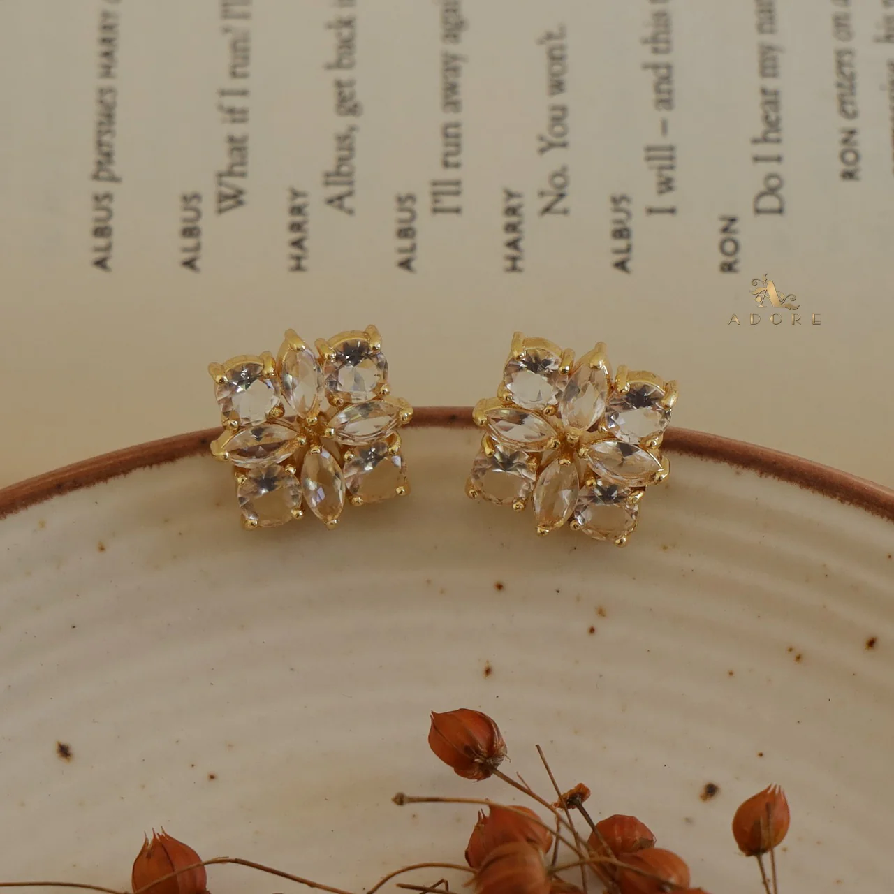 Glossy Floral Radiant Earring - Image 14