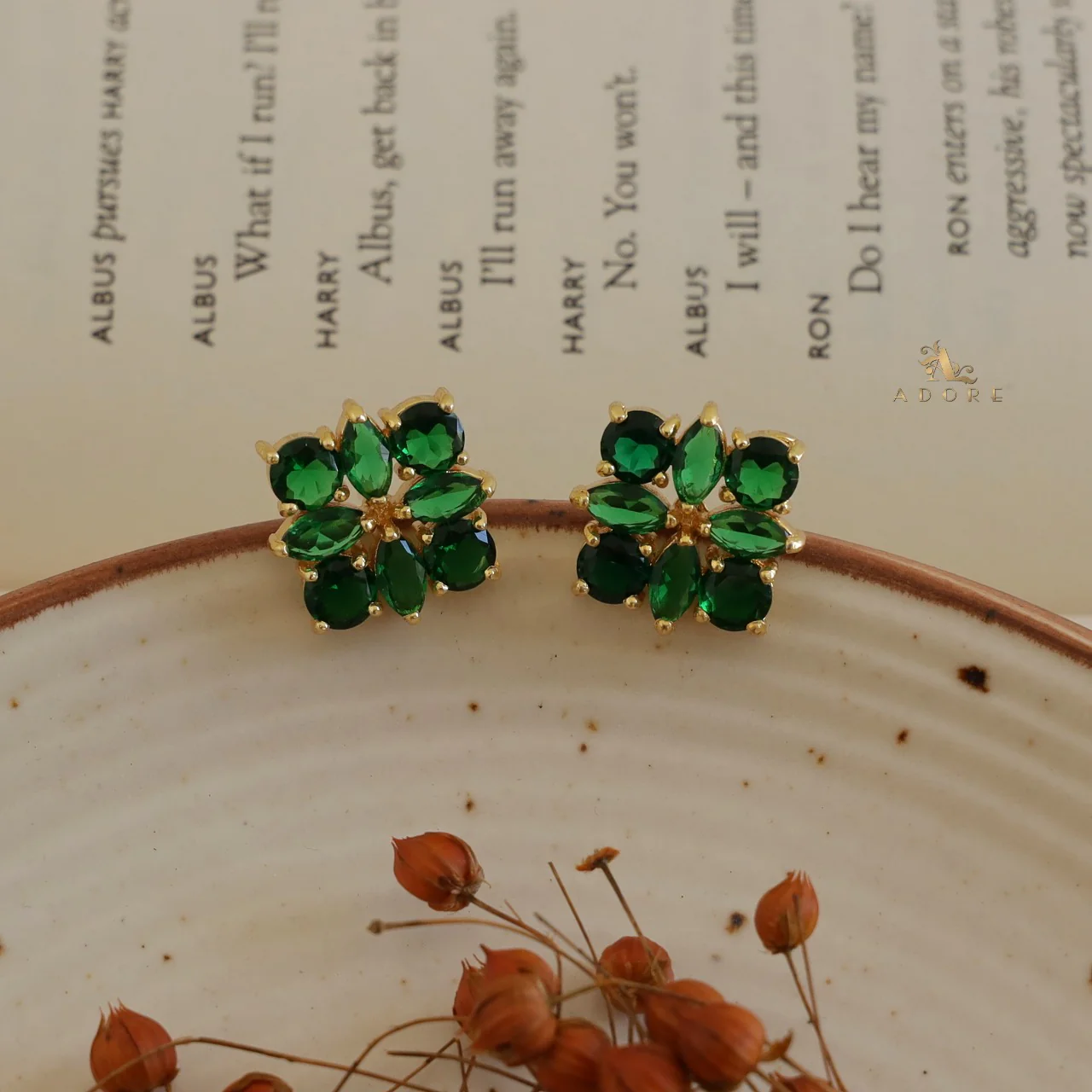 Glossy Floral Radiant Earring - Image 15
