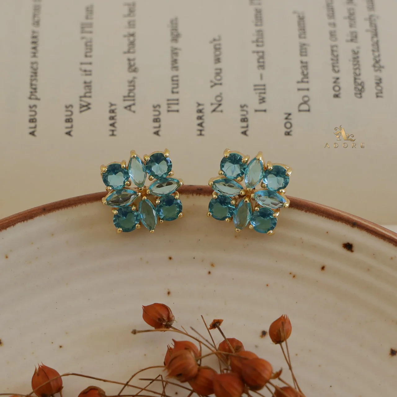 Glossy Floral Radiant Earring - Image 17