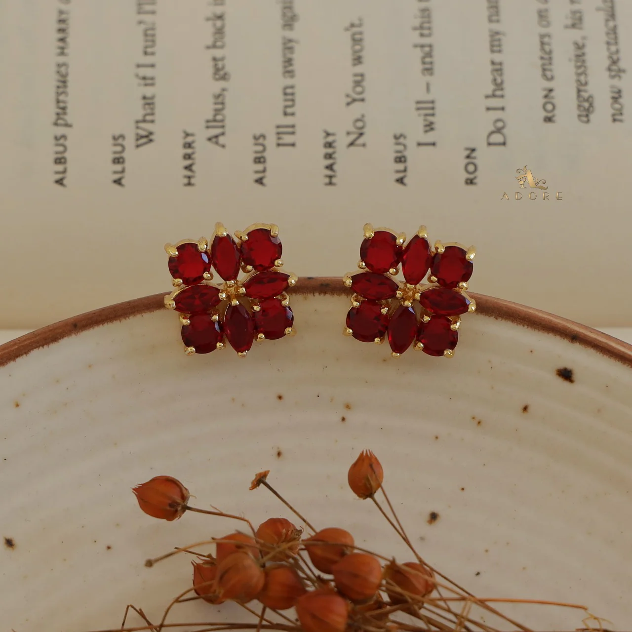 Glossy Floral Radiant Earring - Image 20
