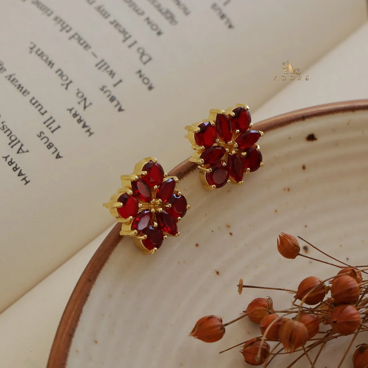 Glossy Floral Radiant Earring - Image 21