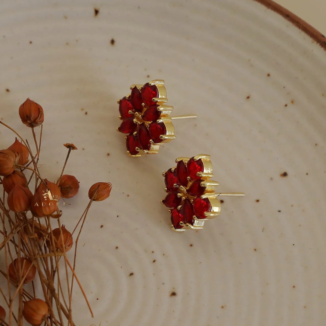 Glossy Floral Radiant Earring - Image 22
