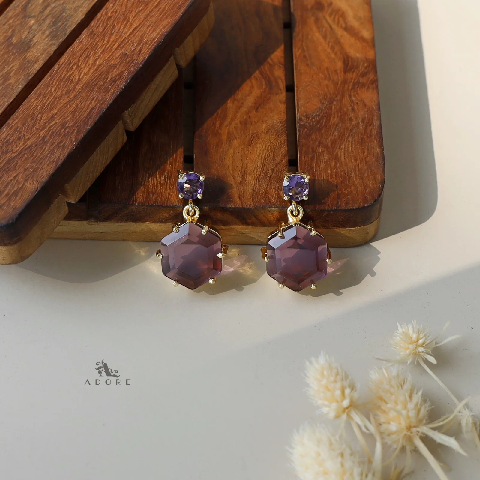 Glossy Hexagon Earring - Image 7