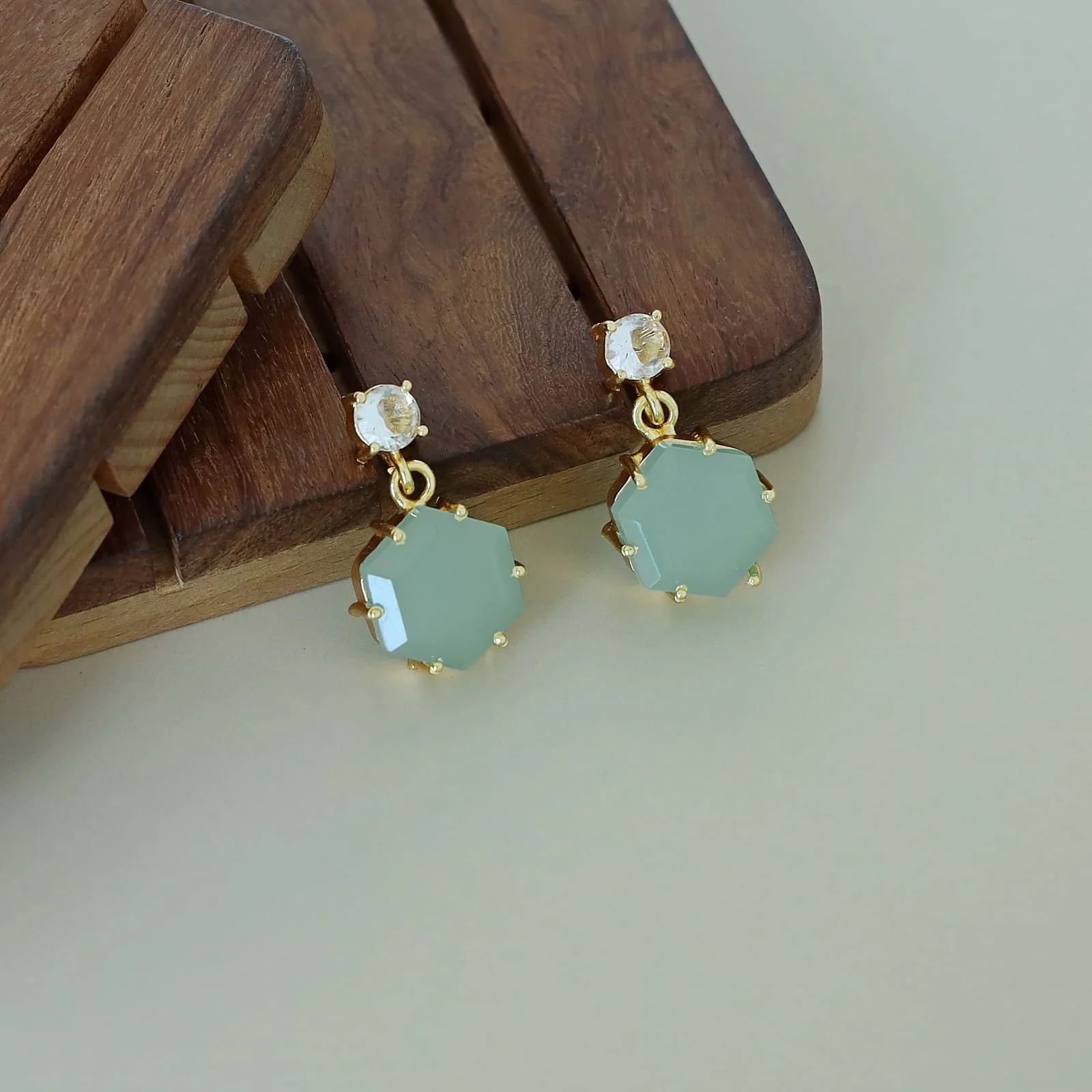 Glossy Hexagon Earring - Image 8