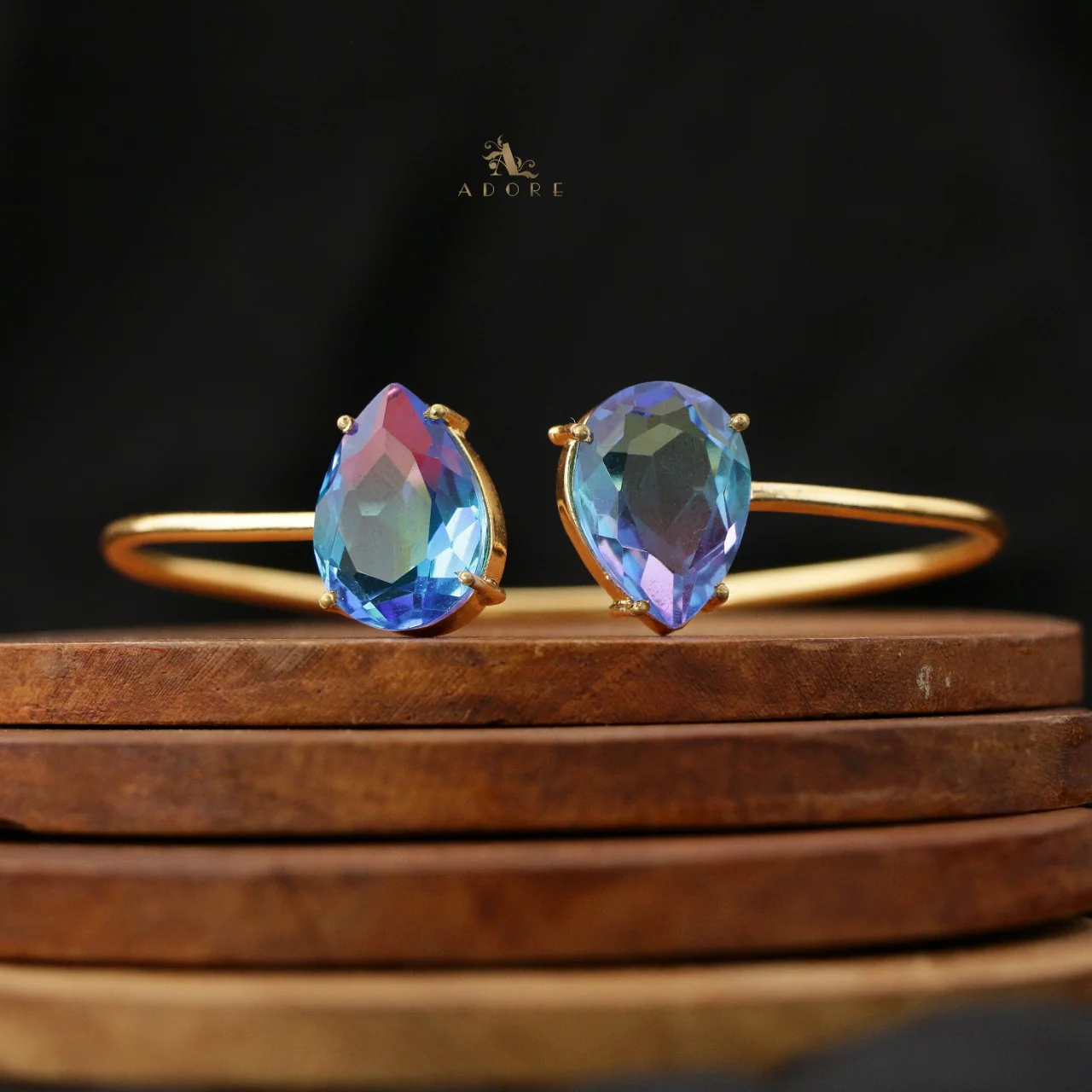 Glossy Ilana Dual Drop Bangle - Image 3