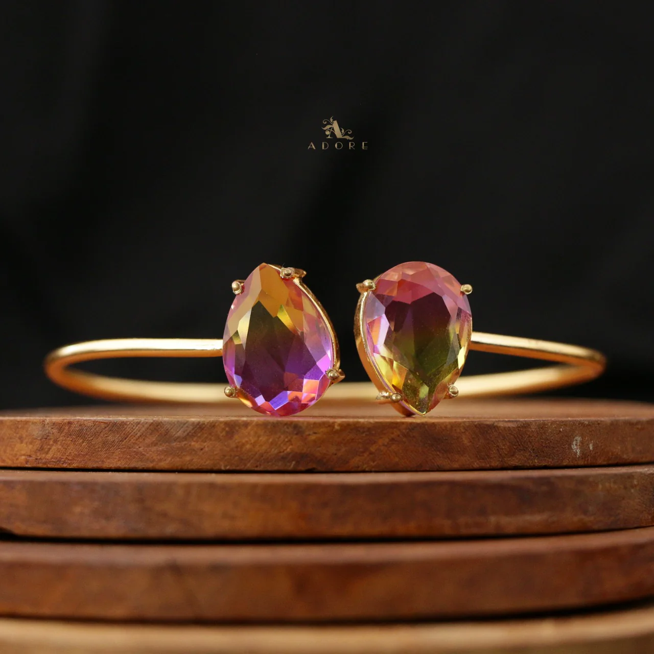 Glossy Ilana Dual Drop Bangle - Image 4