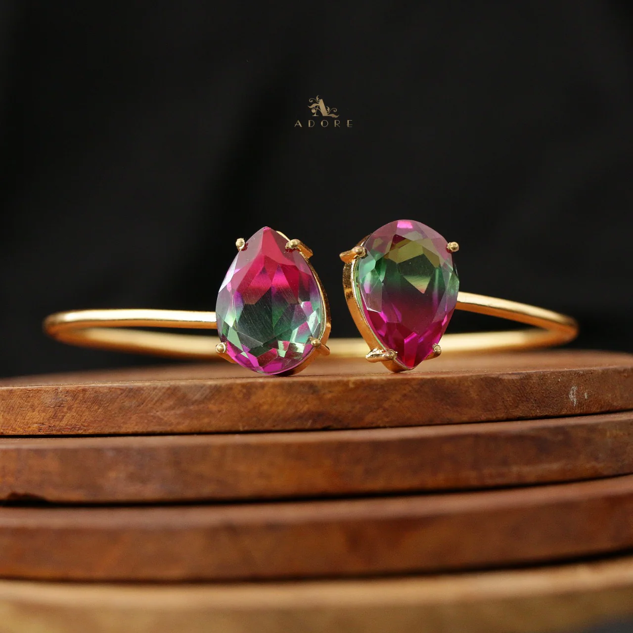 Glossy Ilana Dual Drop Bangle - Image 5