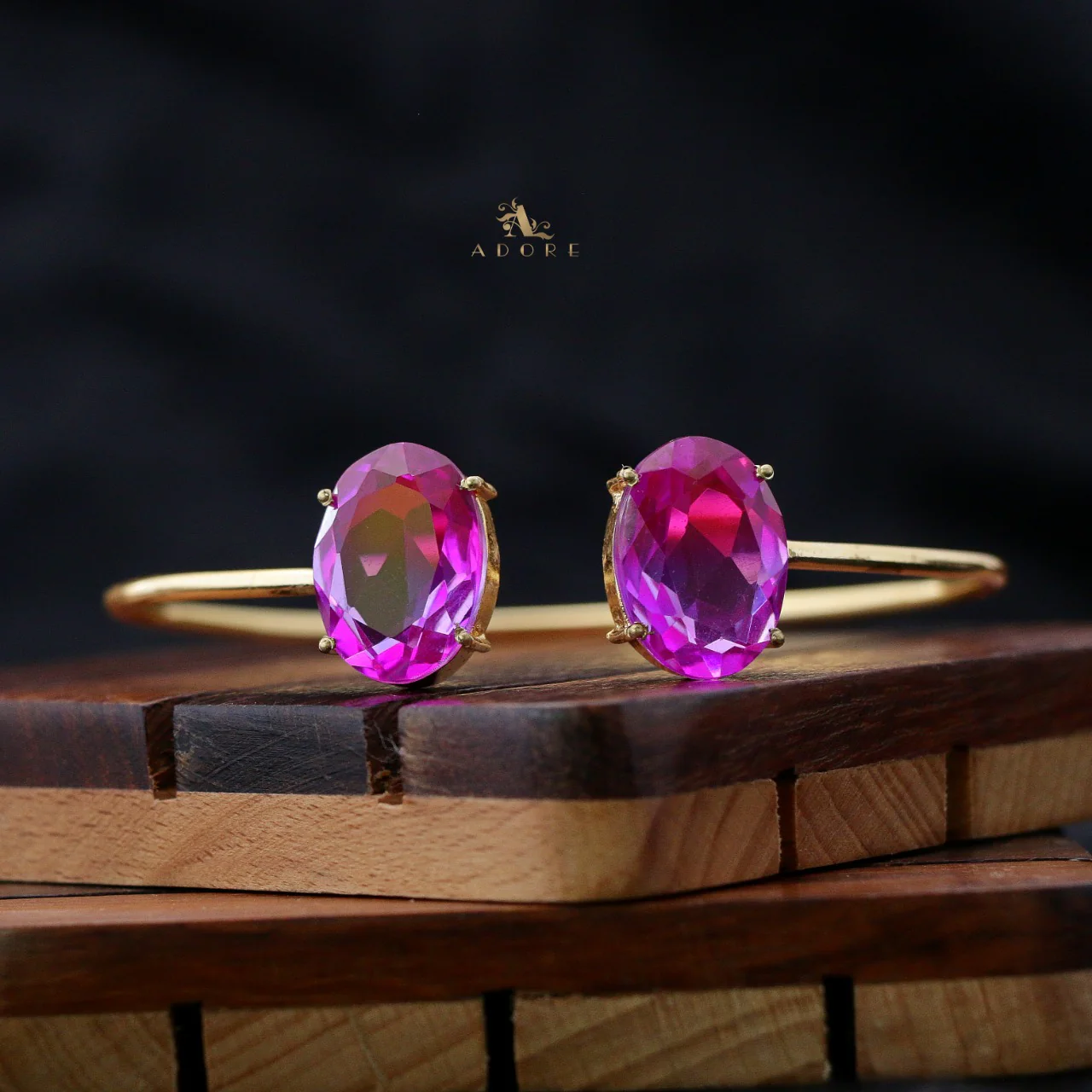 Glossy Ilana Dual Oval Bangle - Image 3