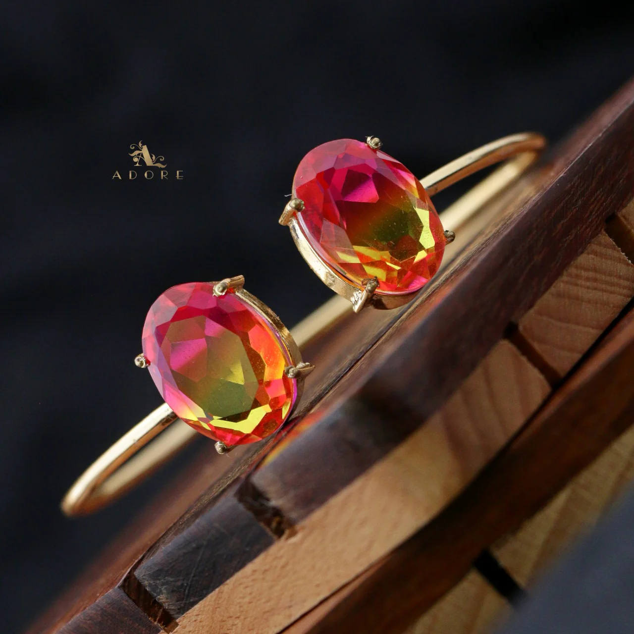 Glossy Ilana Dual Oval Bangle - Image 7