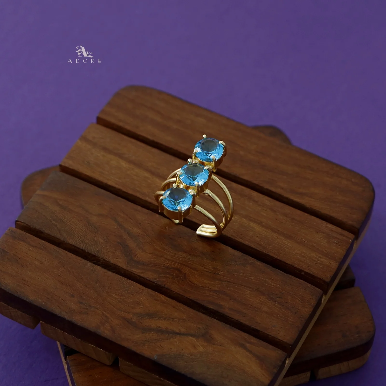 Glossy Tri Circle Ring - Image 5