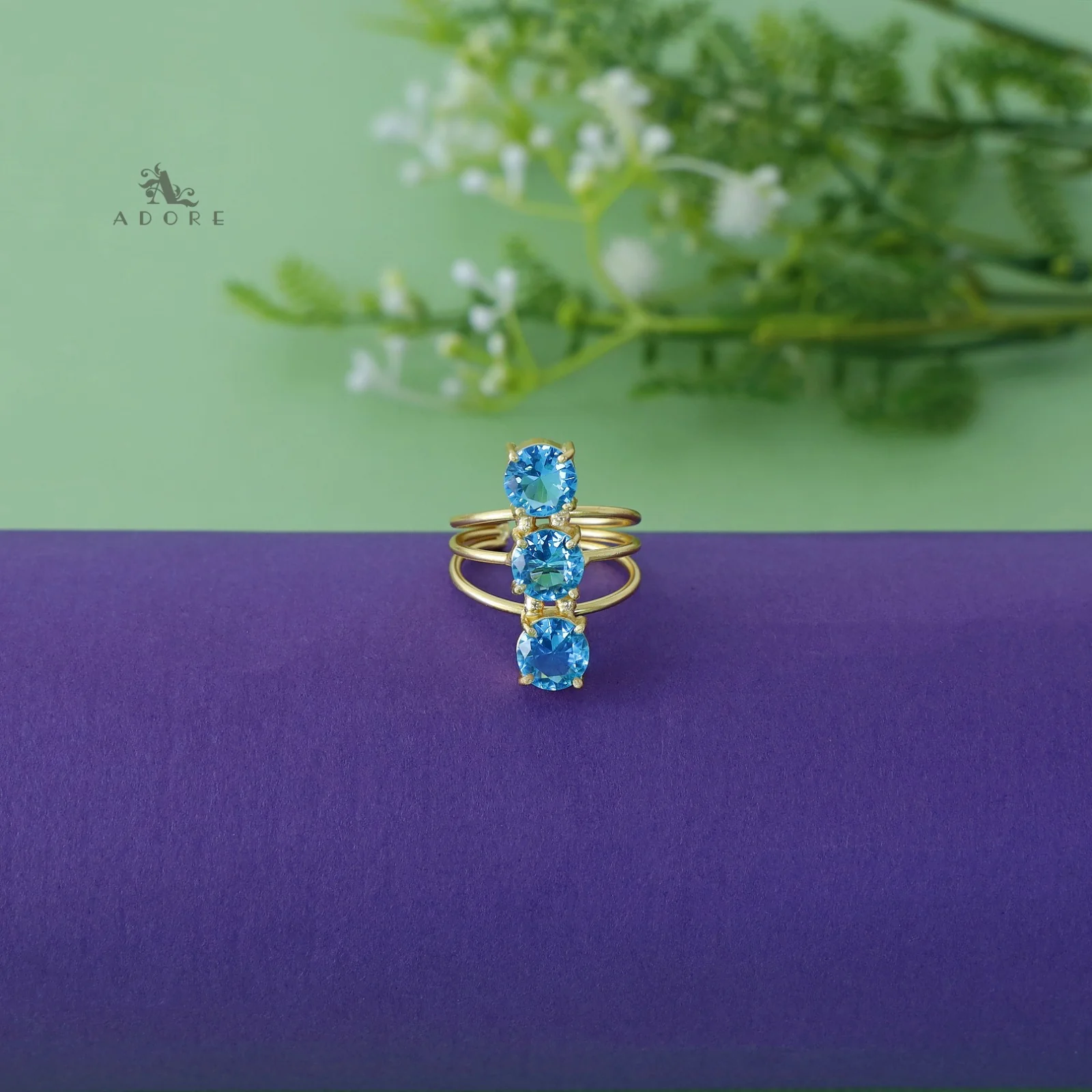 Glossy Tri Circle Ring - Image 6