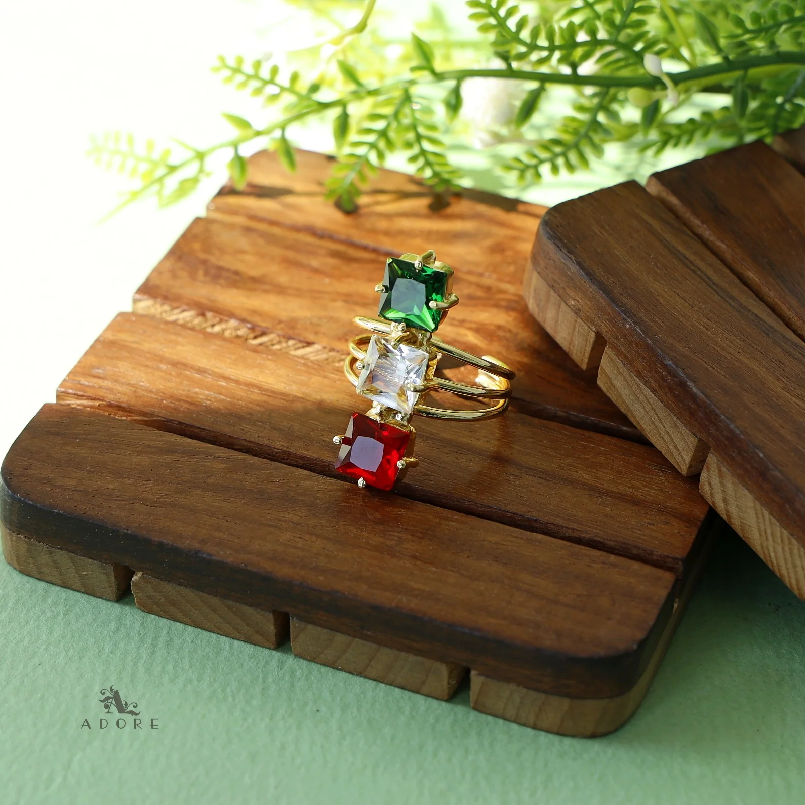 Glossy Tri Square Ring - Image 10