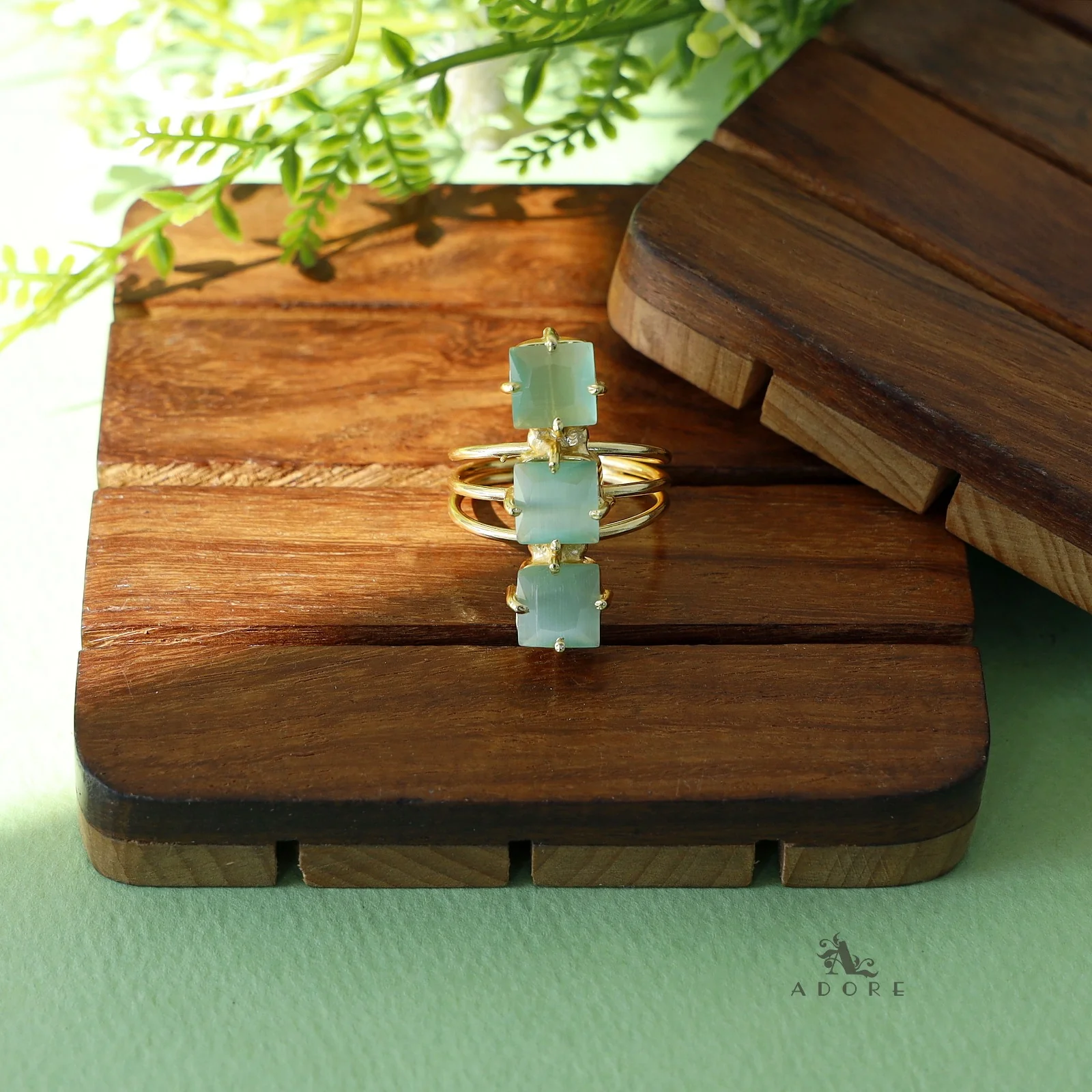 Glossy Tri Square Ring - Image 8