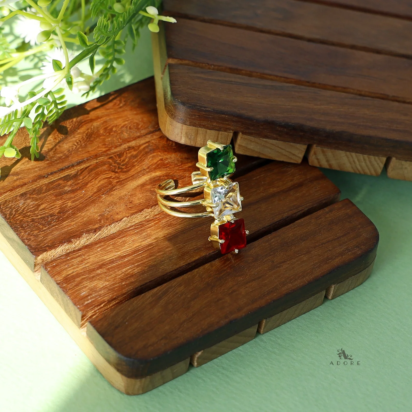Glossy Tri Square Ring - Image 9