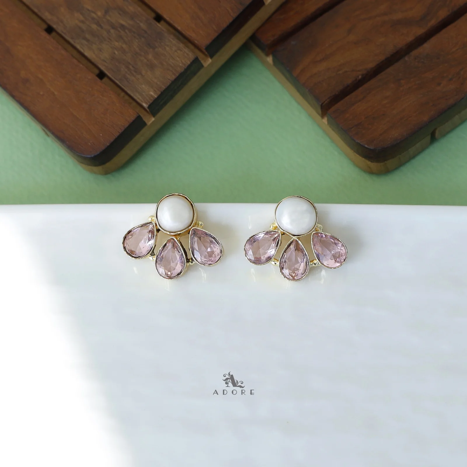 Glossy Trio Baroque Earring - Image 2