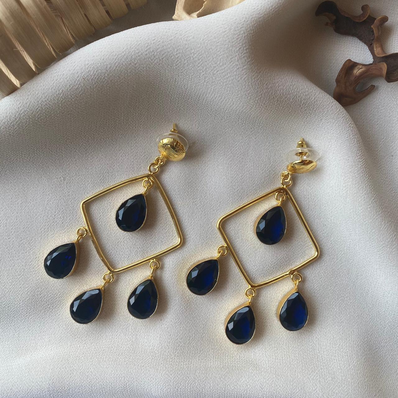 Glossy Diamond Earring (Colour Options) - Image 11