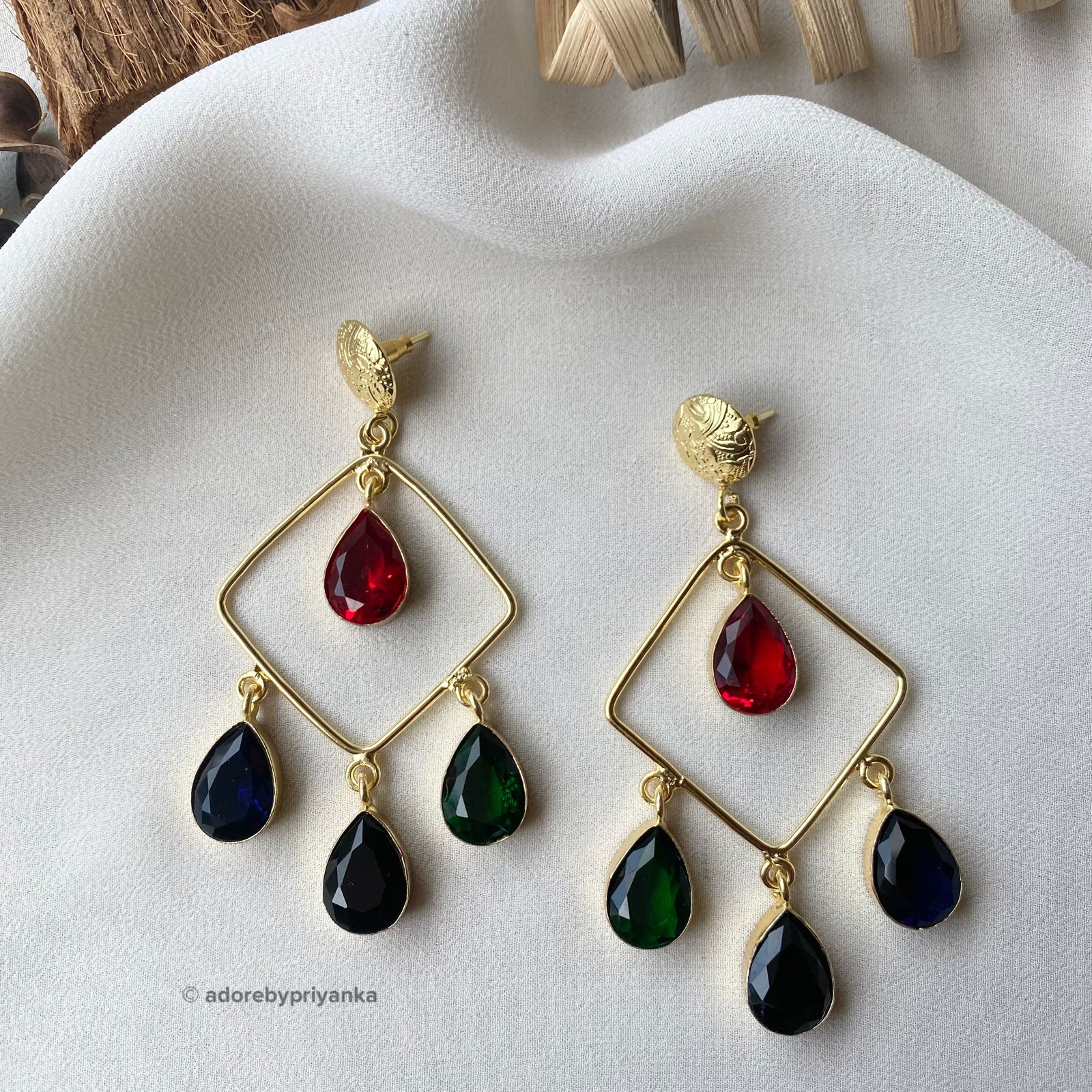 Glossy Diamond Earring (Colour Options) - Image 15