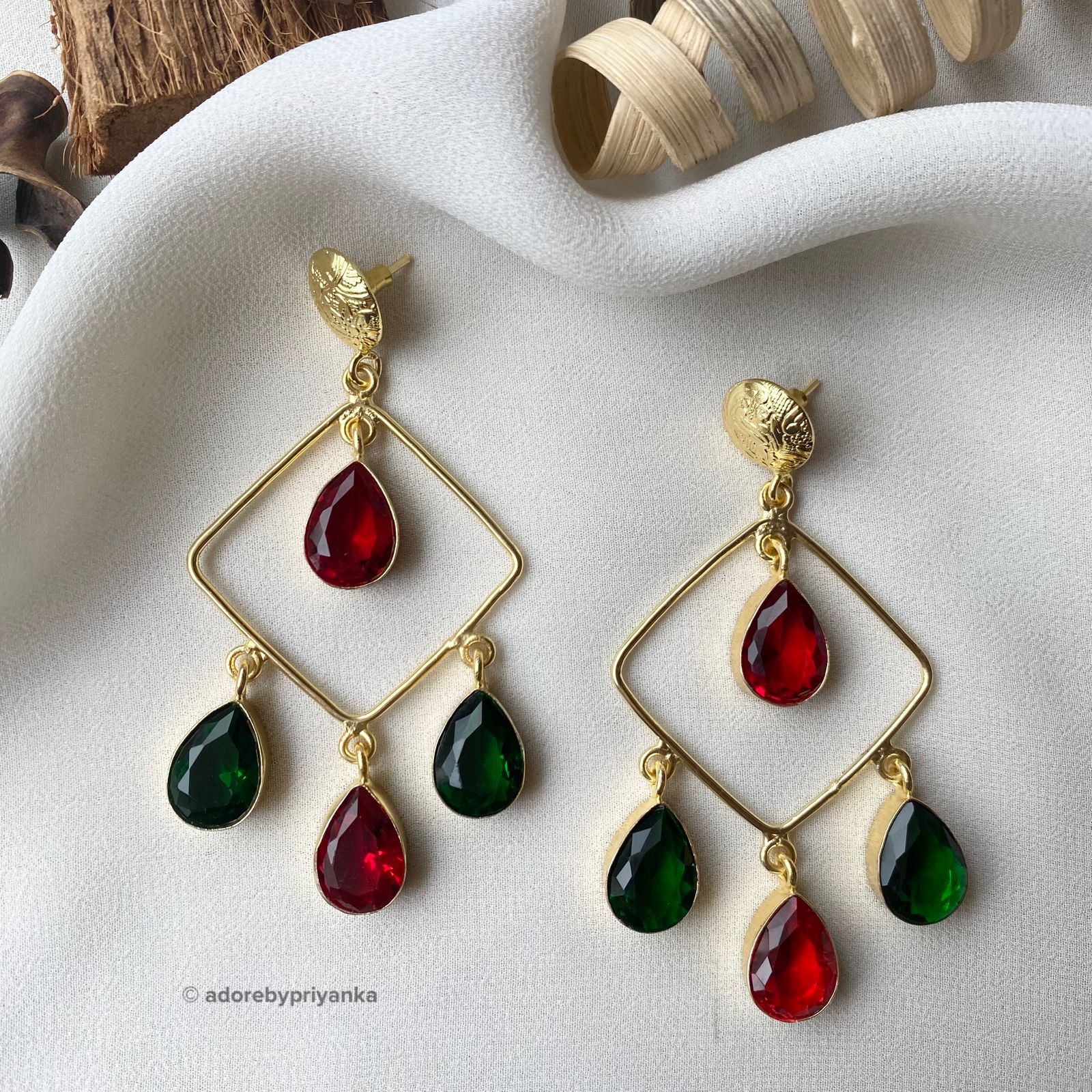 Glossy Diamond Earring (Colour Options) - Image 16