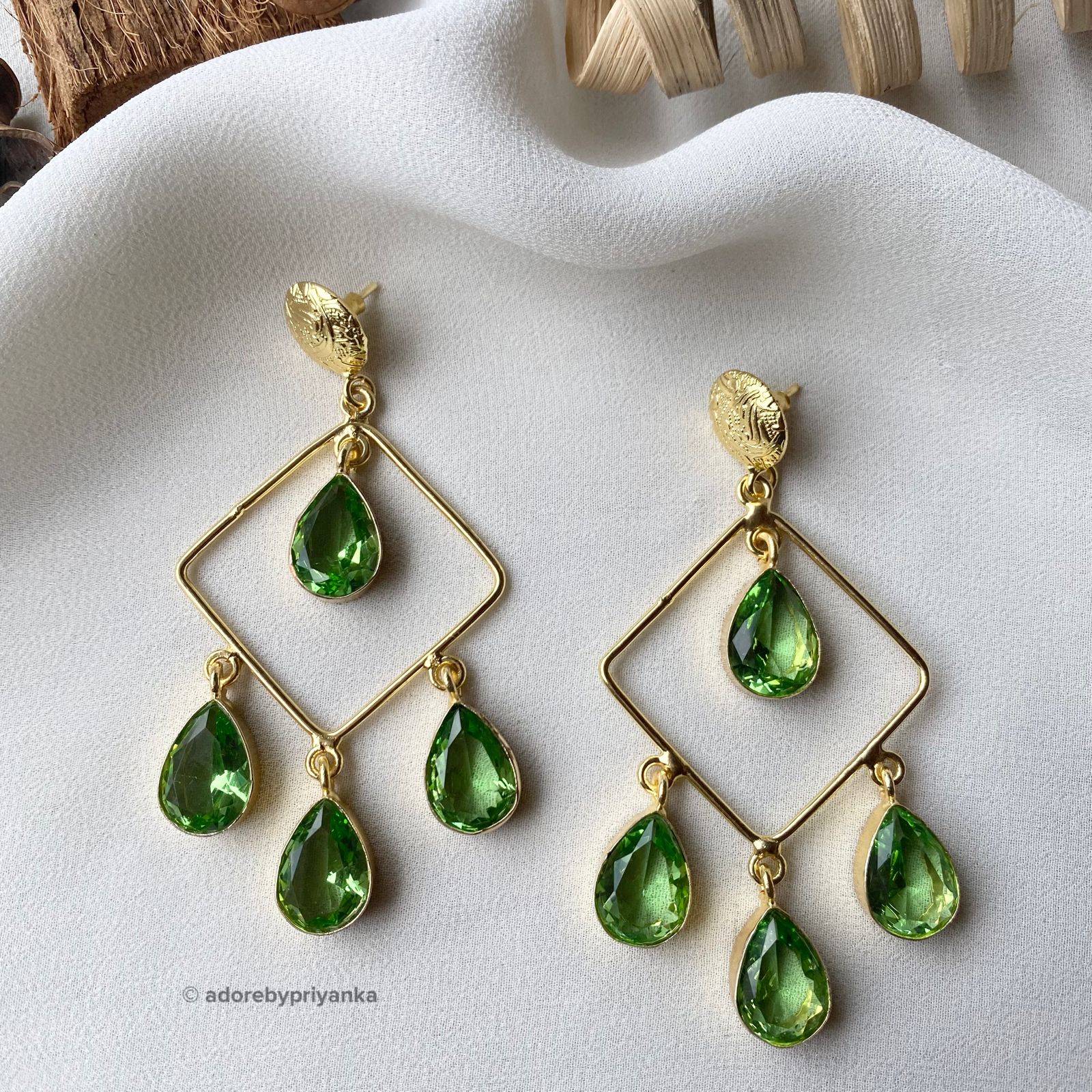 Glossy Diamond Earring (Colour Options) - Image 17