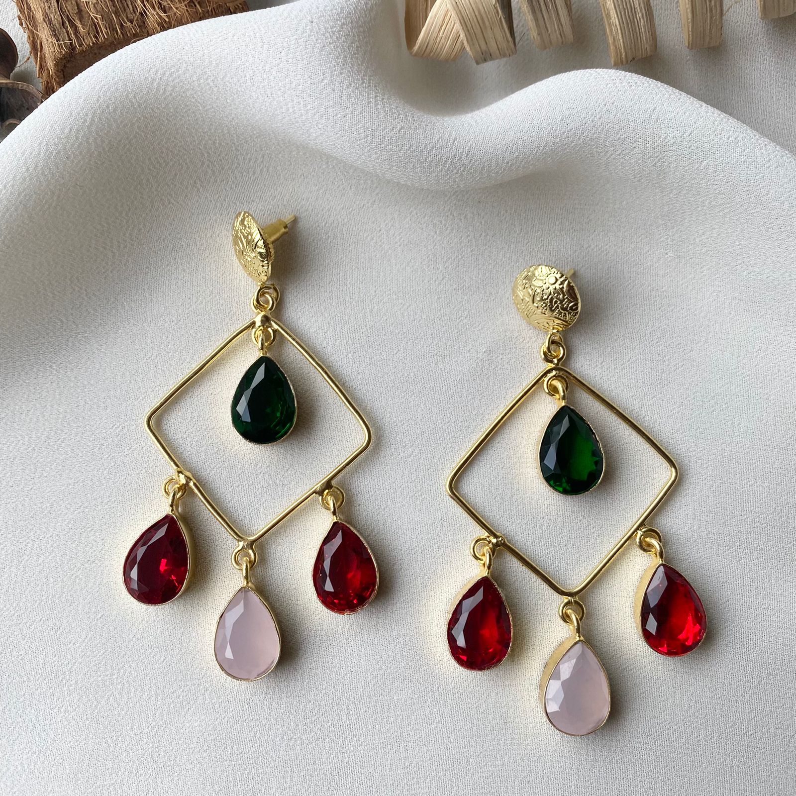 Glossy Diamond Earring (Colour Options) - Image 20